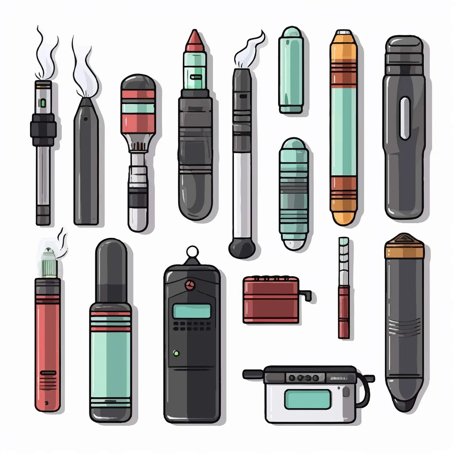 Vape Smoking Device Set Illustration – free vape image from Dotvec