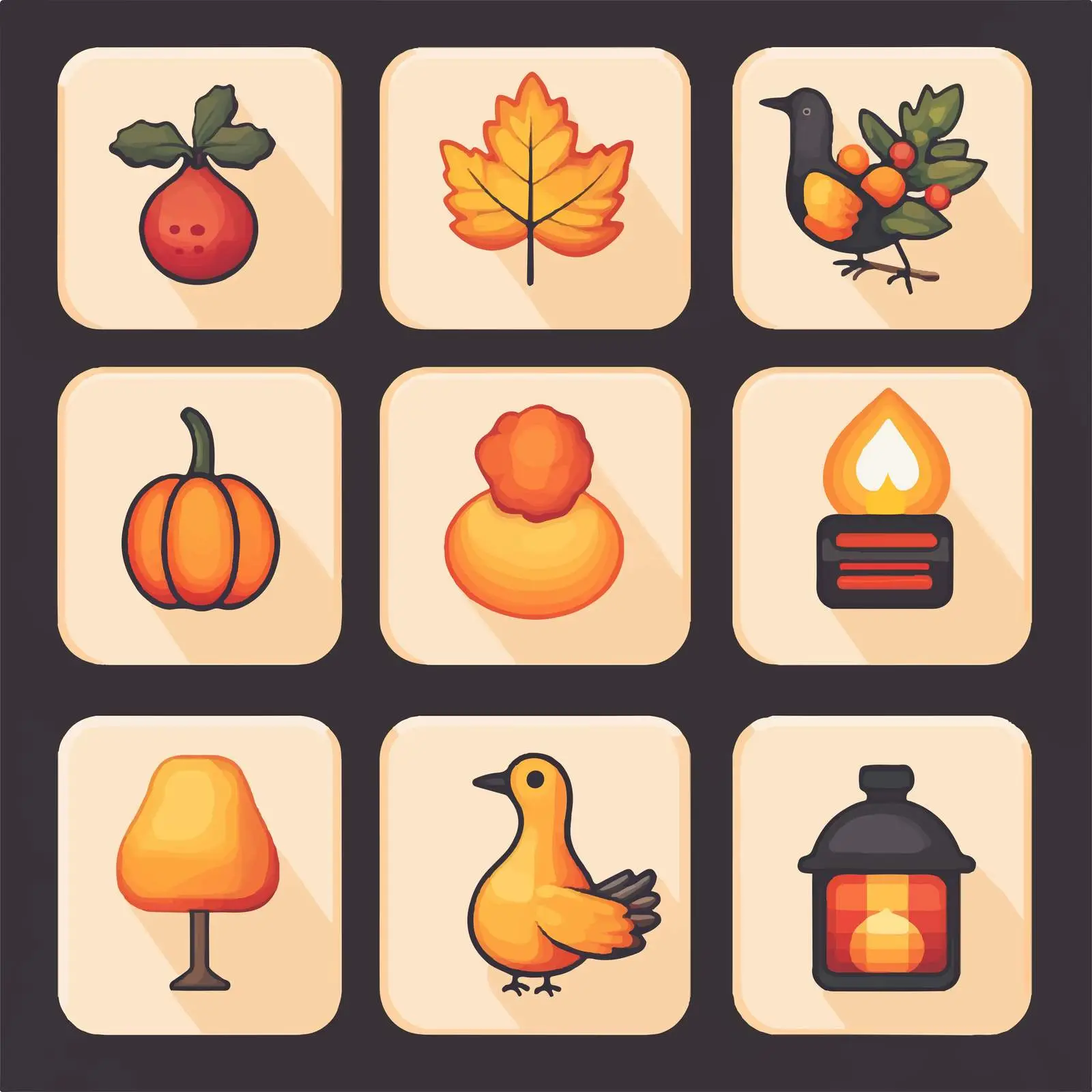 Thanksgiving Day Icon Set - Vector Design Pack — free download from Dotvec