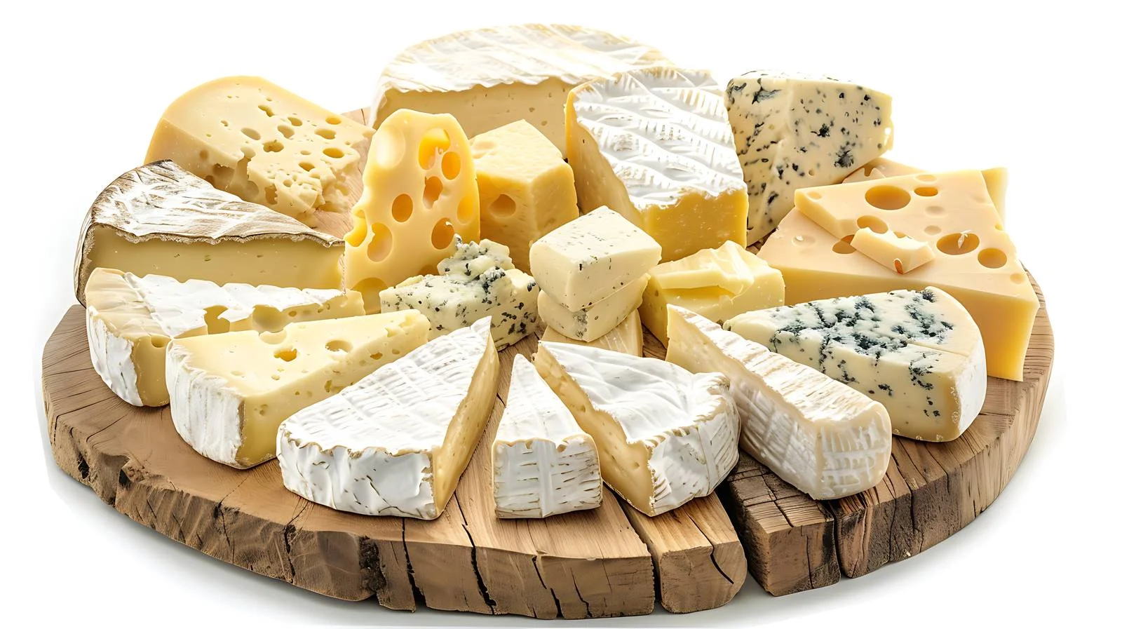 Assorted Exclusive Cheeses on Wooden Table — free download from Dotvec