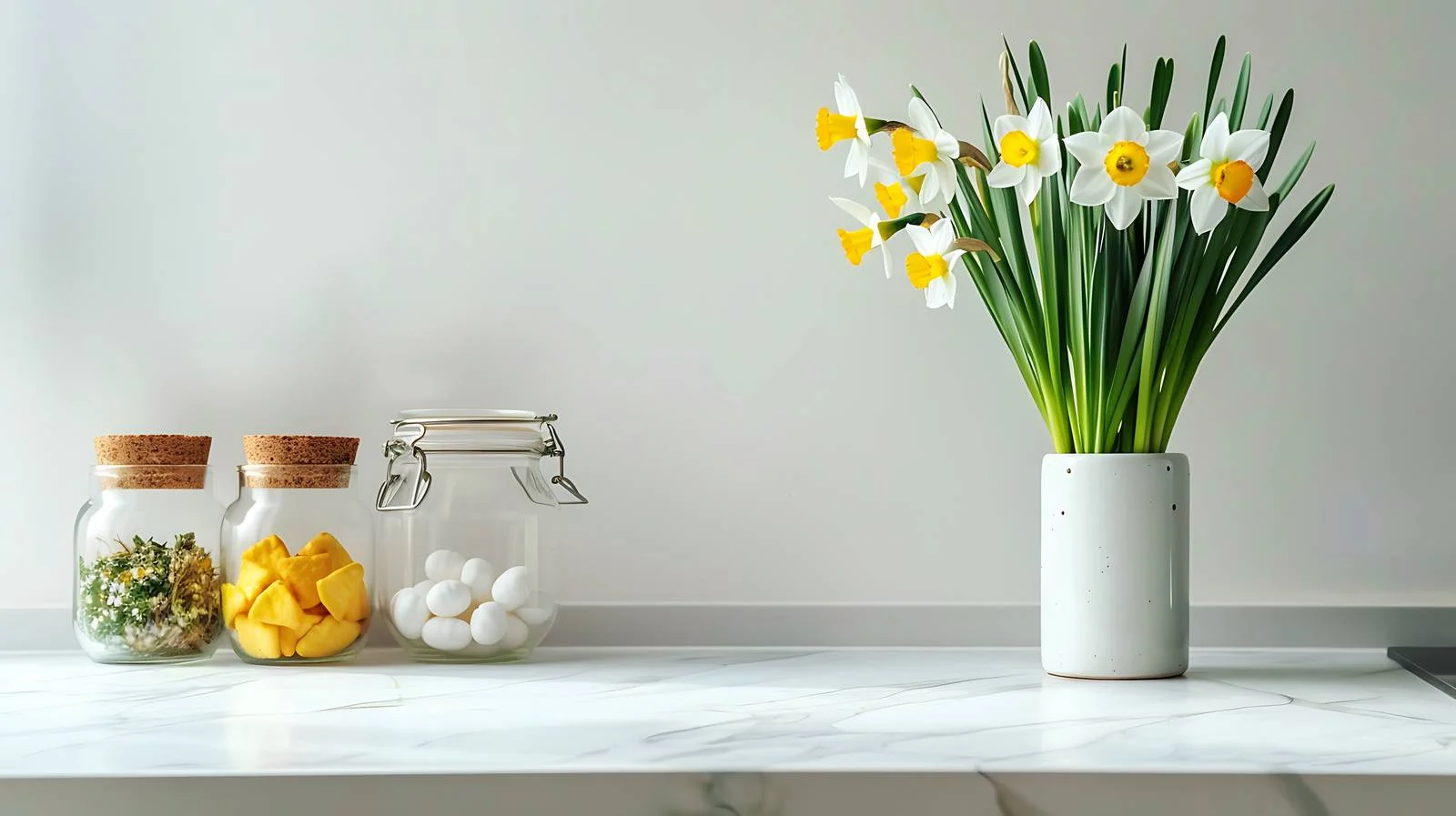 Elegant Narcissus Flower Vase Display — free download from Dotvec