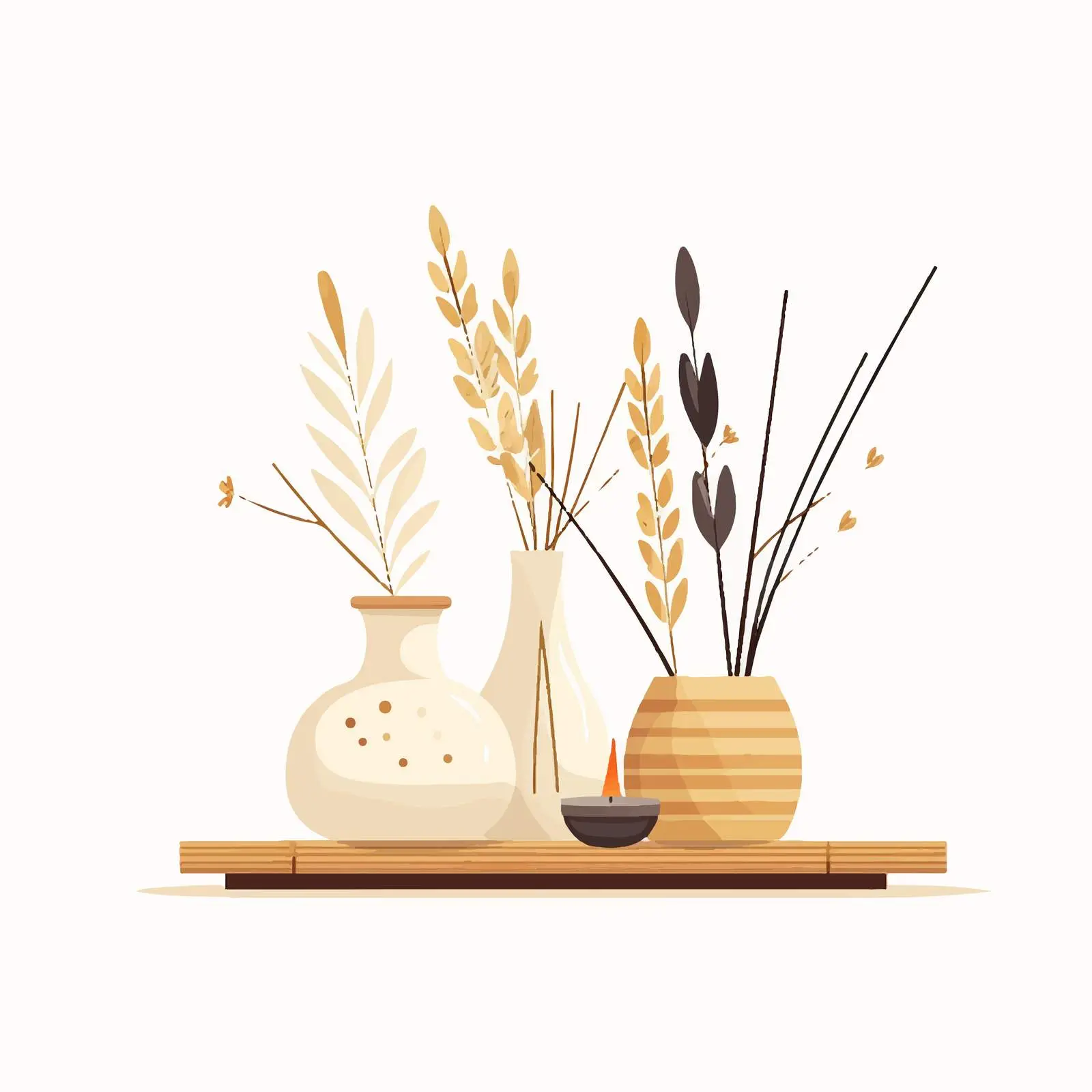 Hygge Home Decor with Vase and Aroma Stick — free download from Dotvec