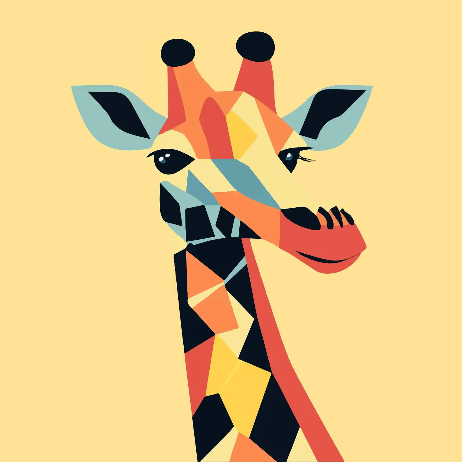 Flat Vector Animal Illustration in Frame — free download from Dotvec