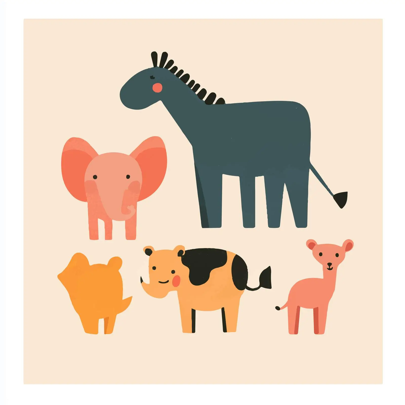 Flat Vector Animal Illustrations Collection — free download from Dotvec