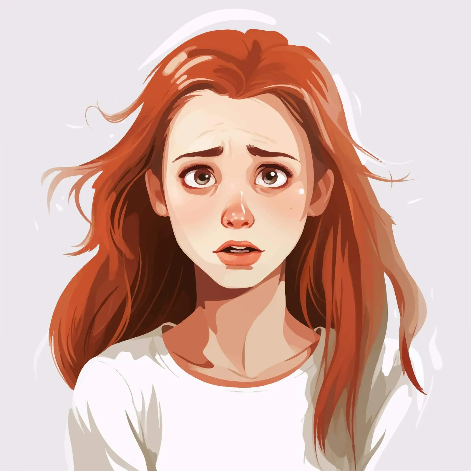 Girl Illustrating Contrasting Emotions in Vector Art – free spectrum image from Dotvec