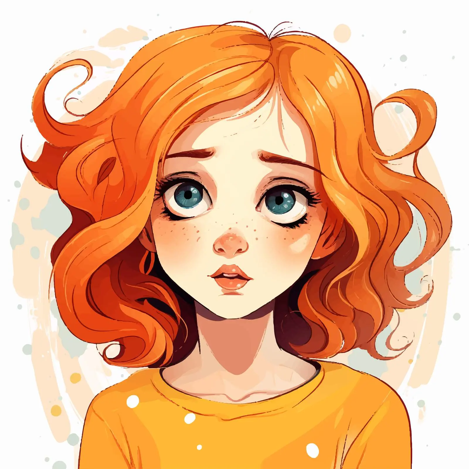 Vector Art of a Girl Expressing Contrasting Emotions — free download from Dotvec