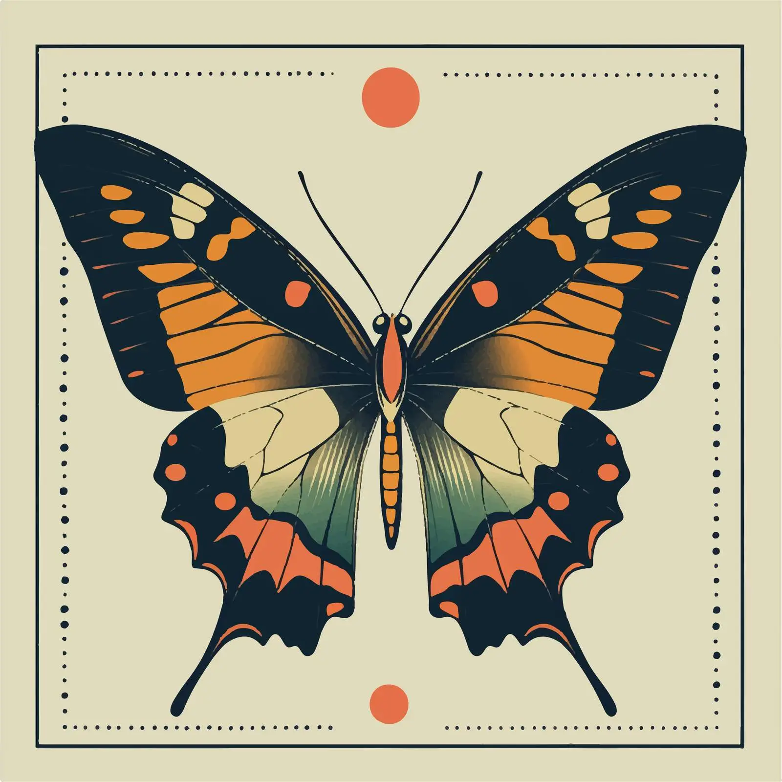 Flat Vector Butterfly Illustration Design — free download from Dotvec