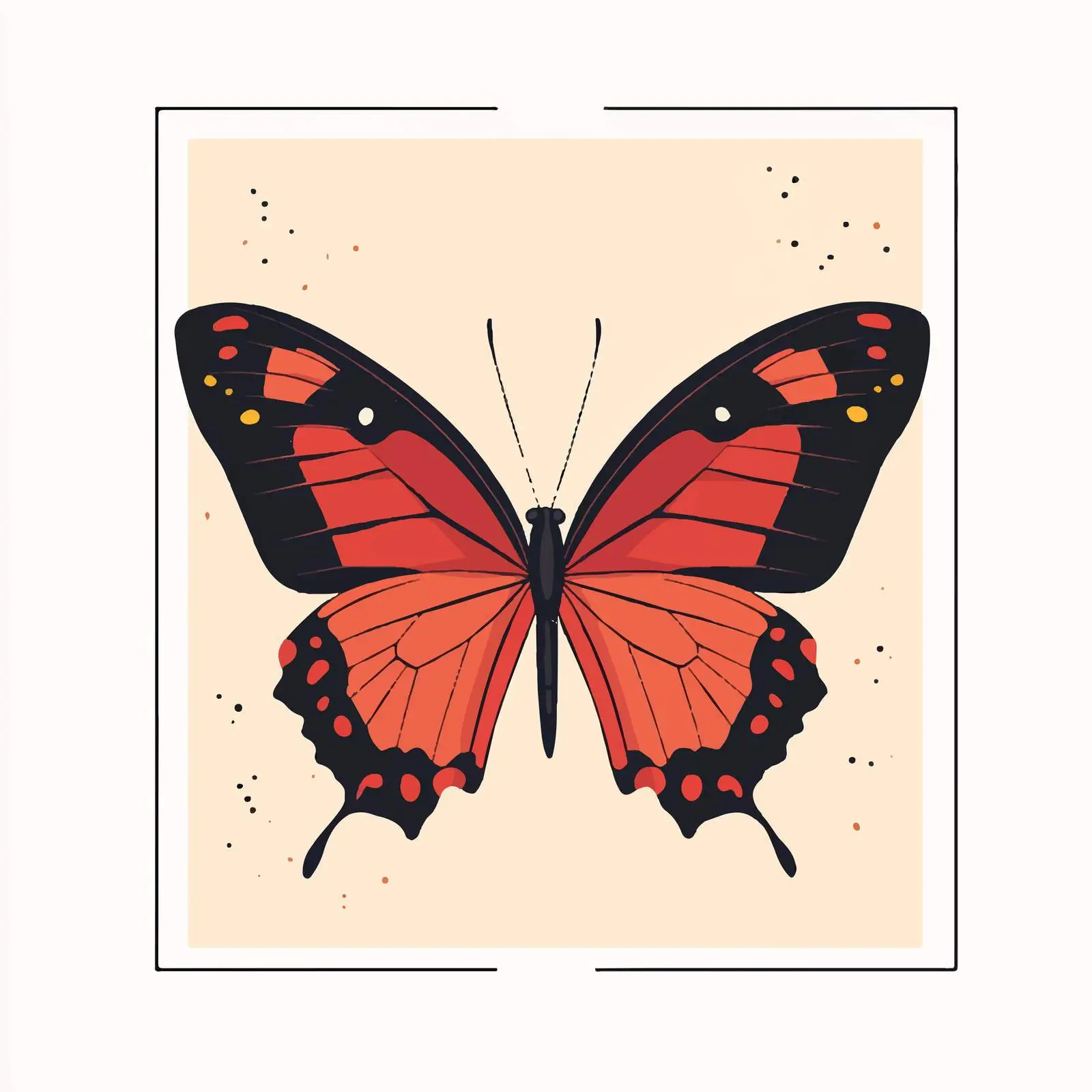 Flat Vector Butterfly Illustration Design — free download from Dotvec