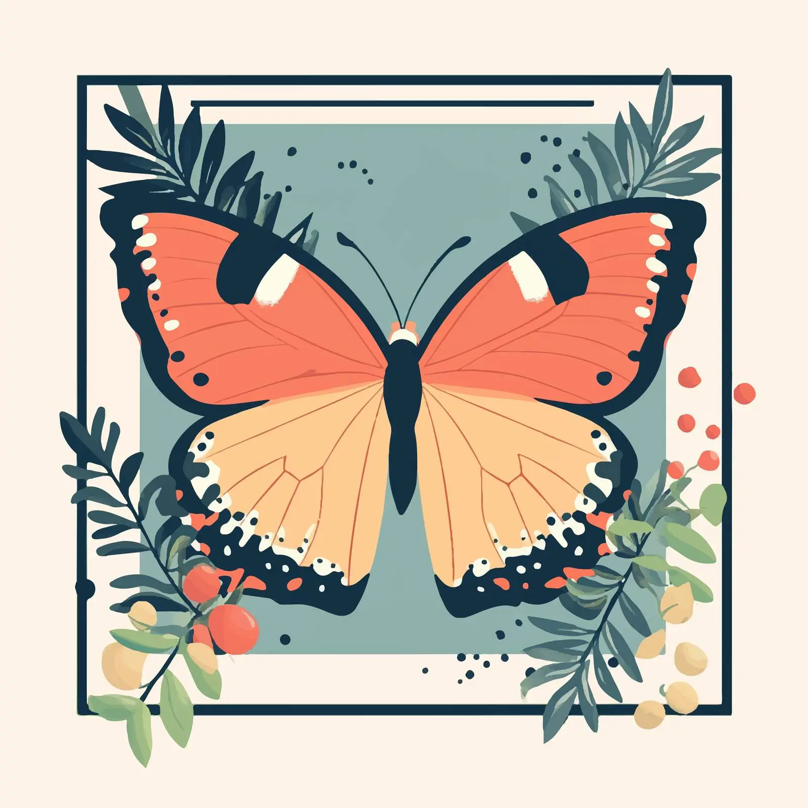 Flat Vector Butterfly Illustration Design — free download from Dotvec