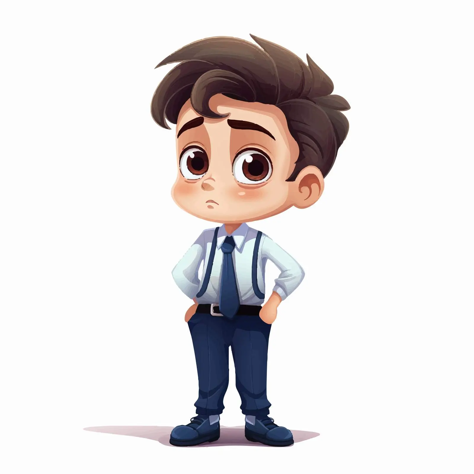 Bored Boy Student Cartoon Vector Graphic – free boy illustration image from Dotvec
