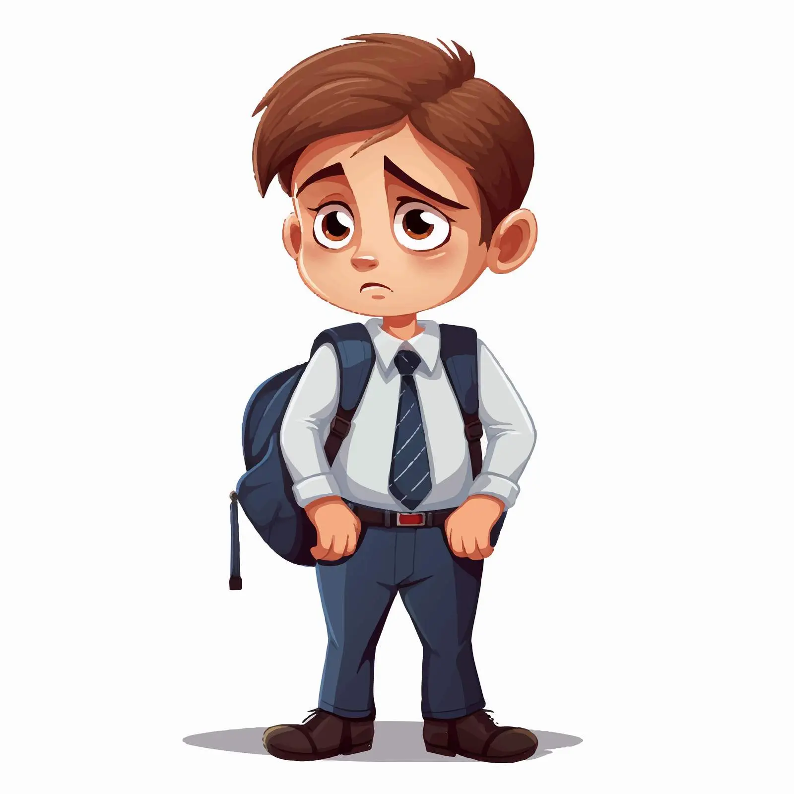Bored School Boy Cartoon Character Vector – free school environment image from Dotvec