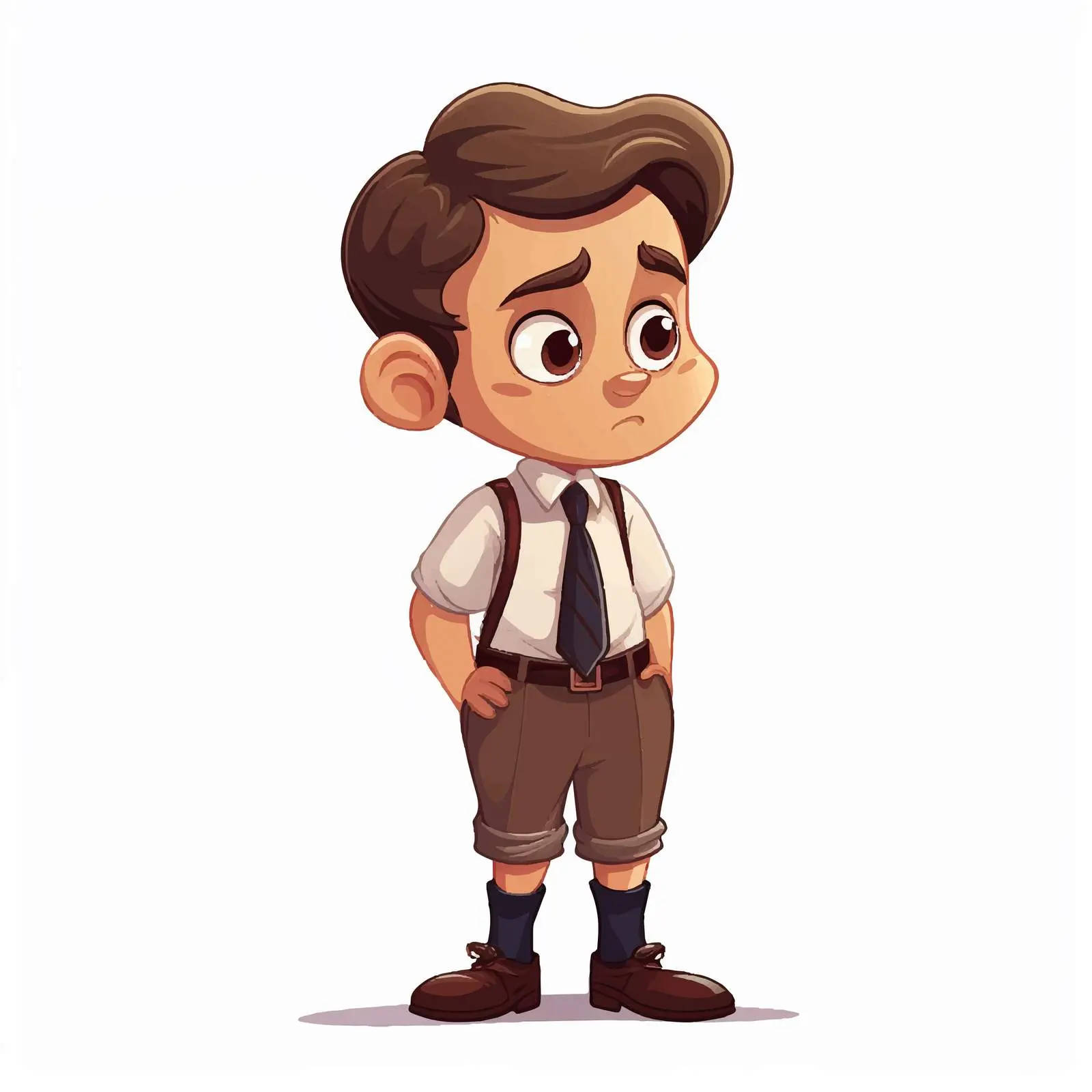 Bored Boy Student Cartoon Illustration in School — free download from Dotvec