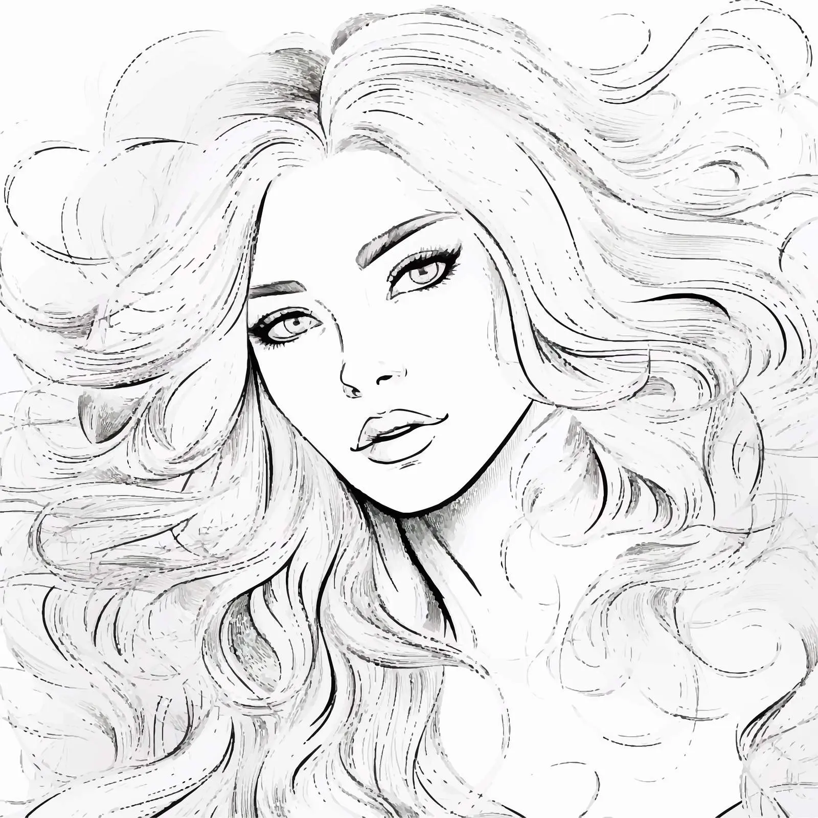 Stunning Cartoon Woman Vector Illustration — free download from Dotvec