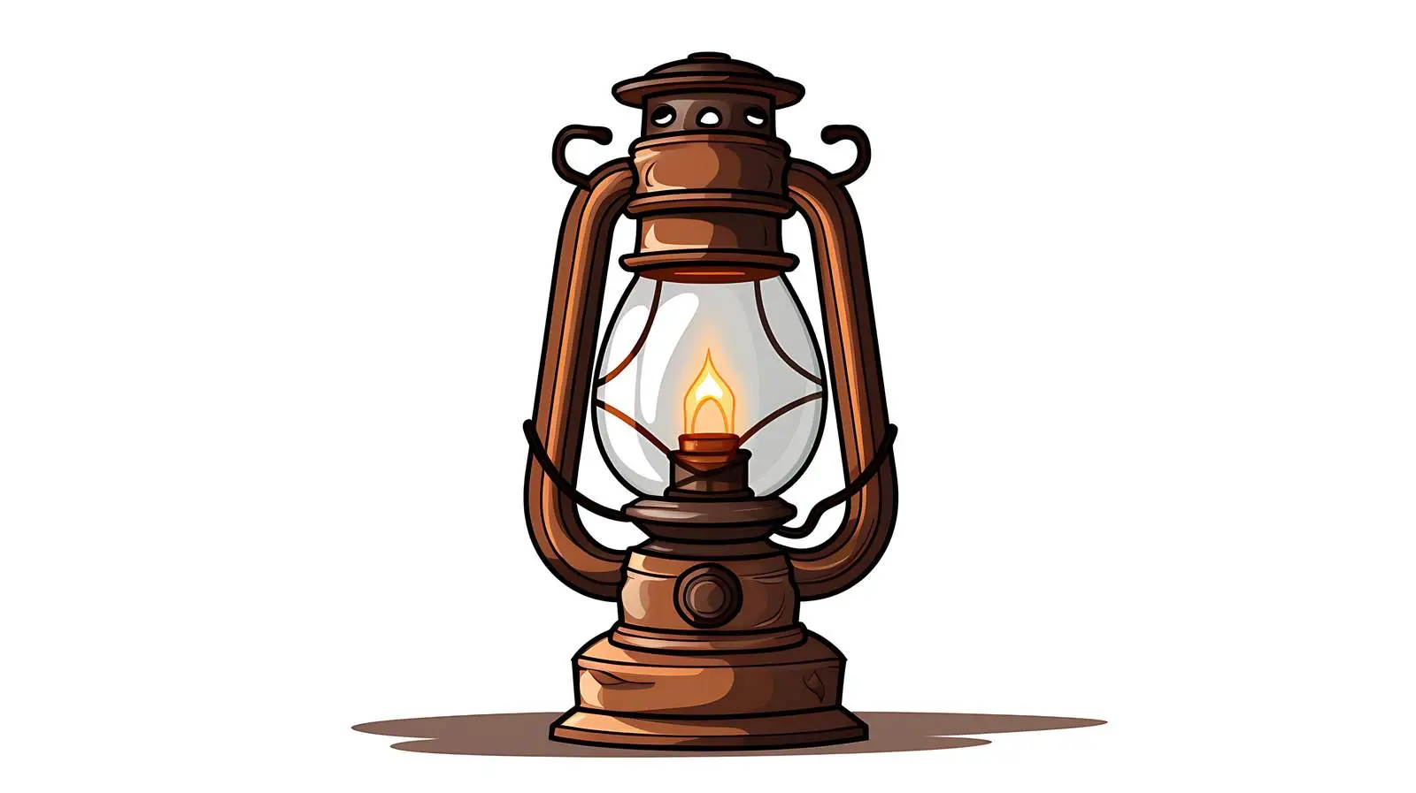 Vintage Lamp Cartoon Illustration — free download from Dotvec