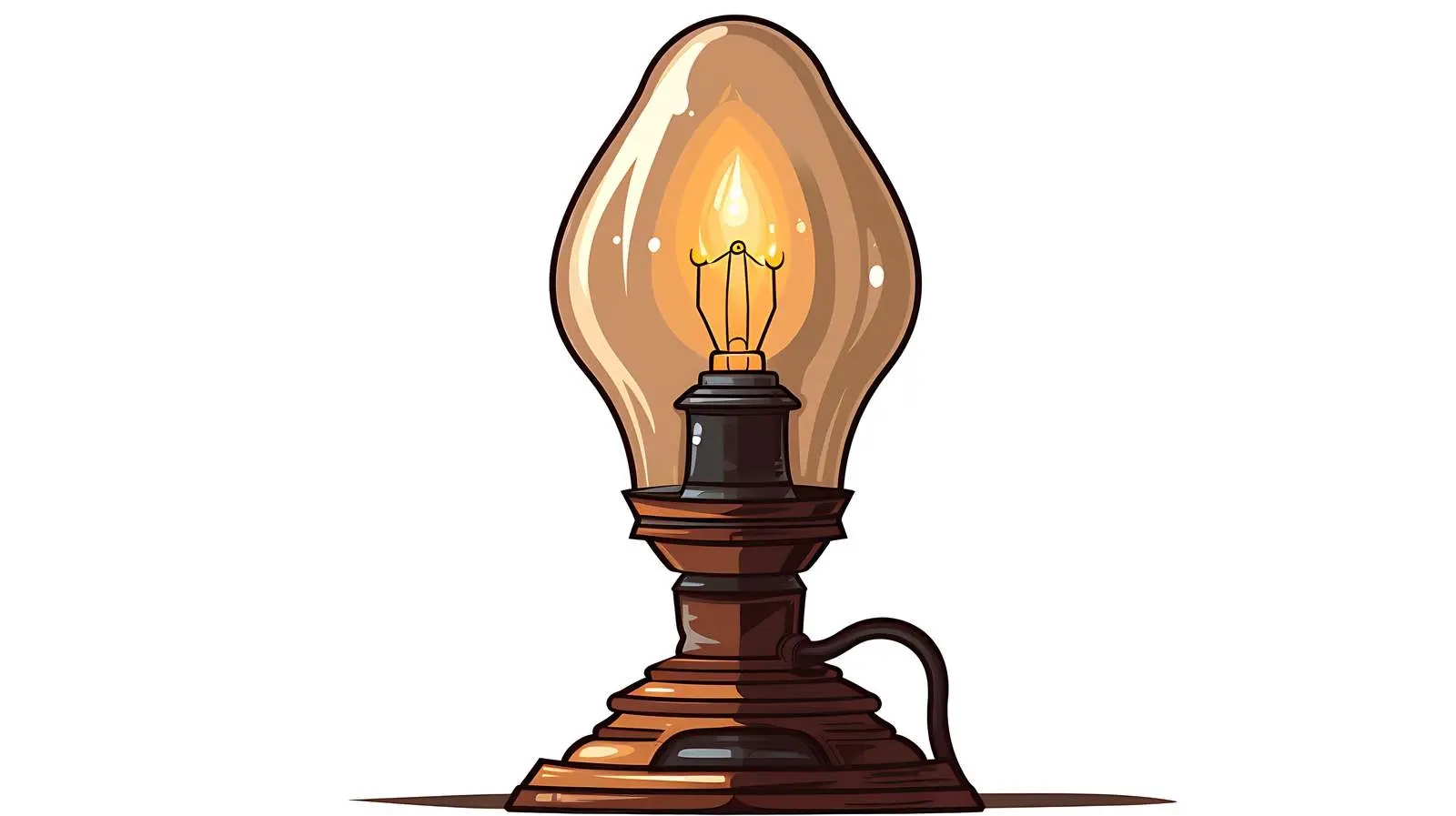 Vintage Lamp Cartoon Illustration — free download from Dotvec