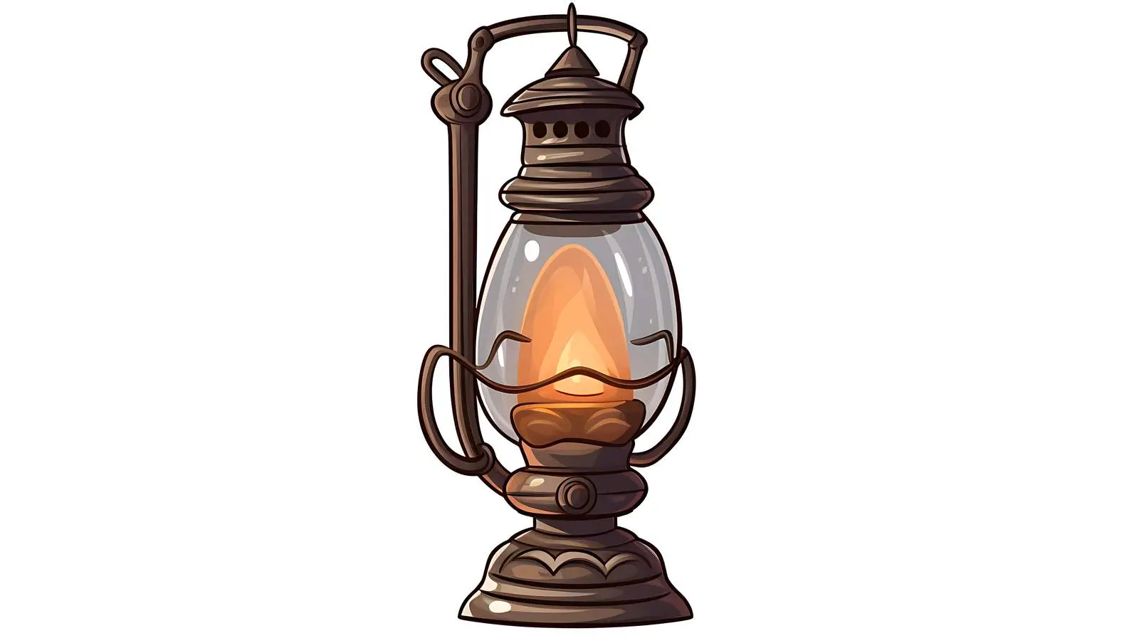 Vintage Lamp Cartoon Illustration — free download from Dotvec