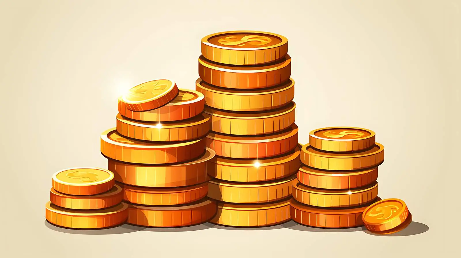 Coins Stack Car Illustration — free download from Dotvec