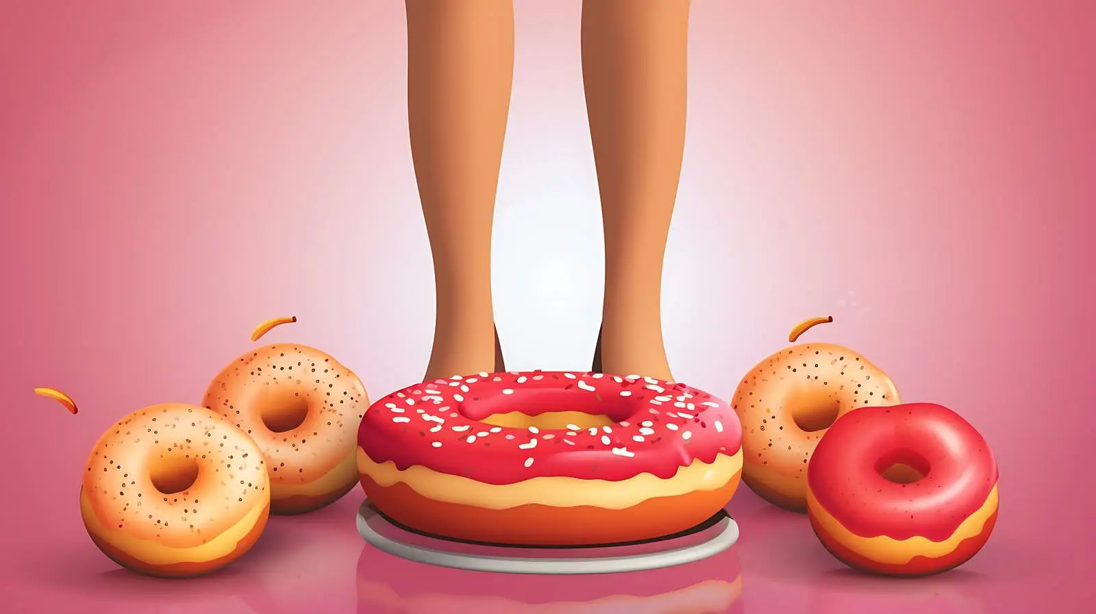 Weight Loss Concept Female Vector Illustration — free download from Dotvec