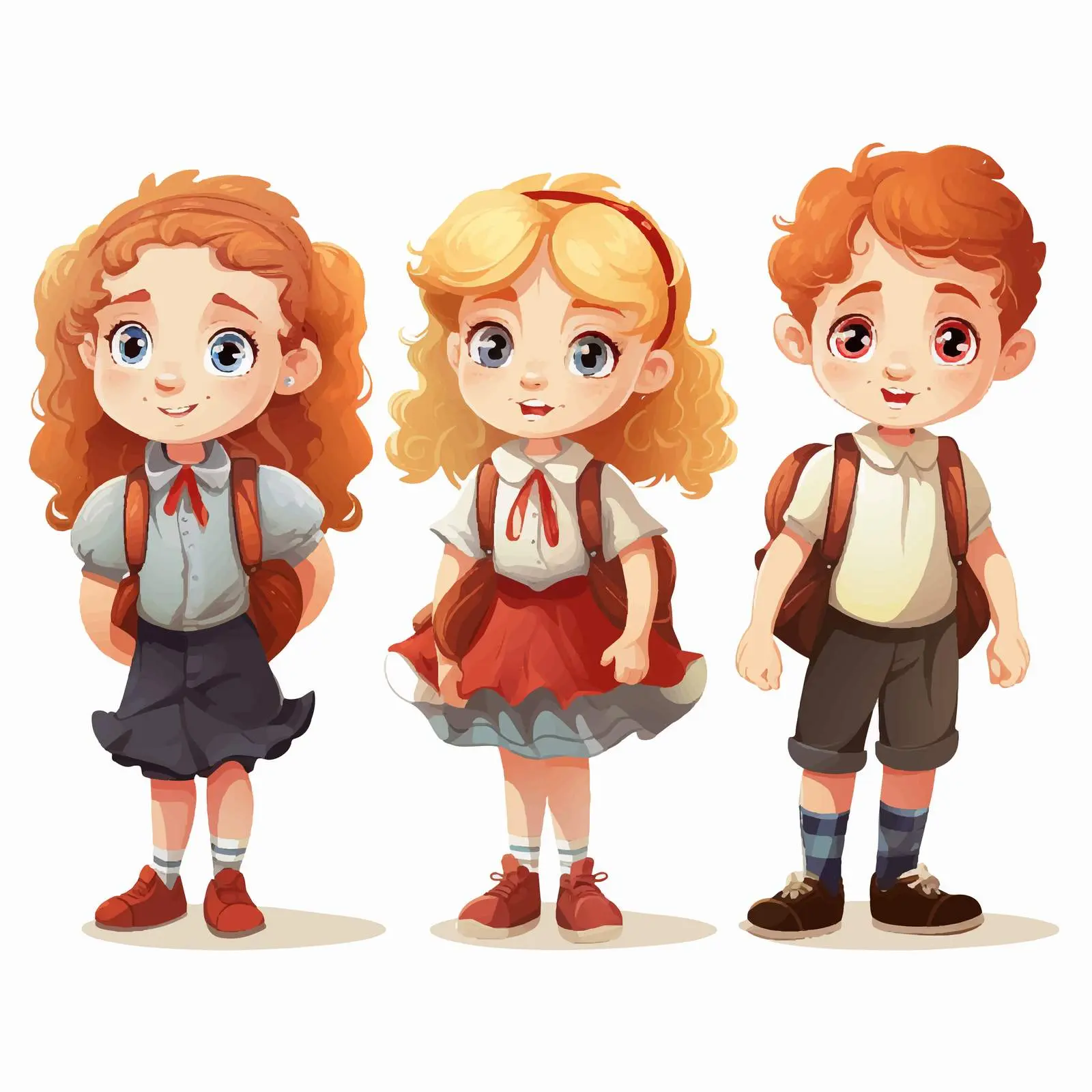 Cartoon Vector Illustration of Children — free download from Dotvec
