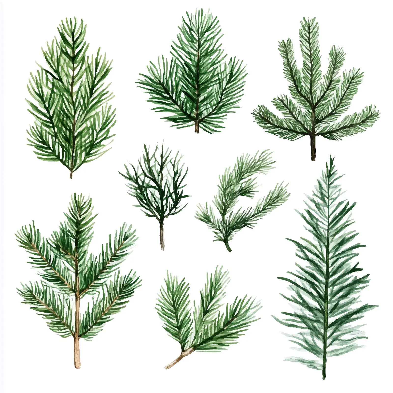 Green Natural Elements Vector Design Collection — free download from Dotvec