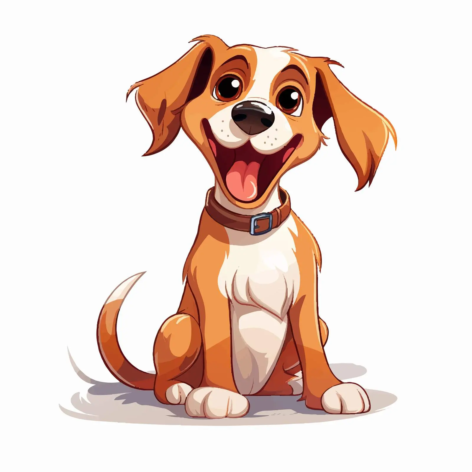 Cheerful Playful Dog Vector Cartoon Illustration — free download from Dotvec
