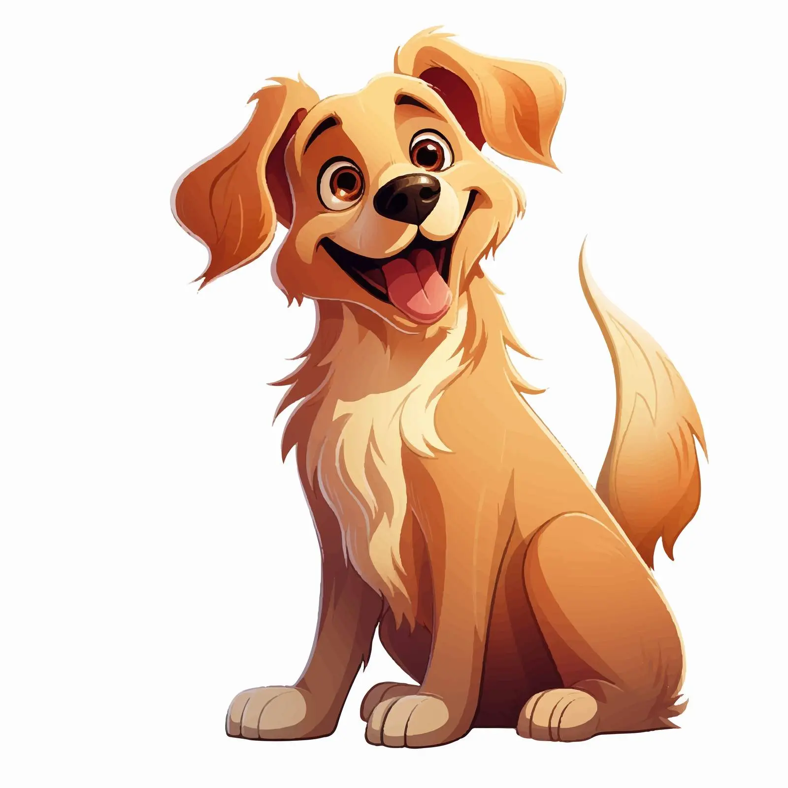 Cheerful Playful Dog Cartoon Vector Illustration — free download from Dotvec