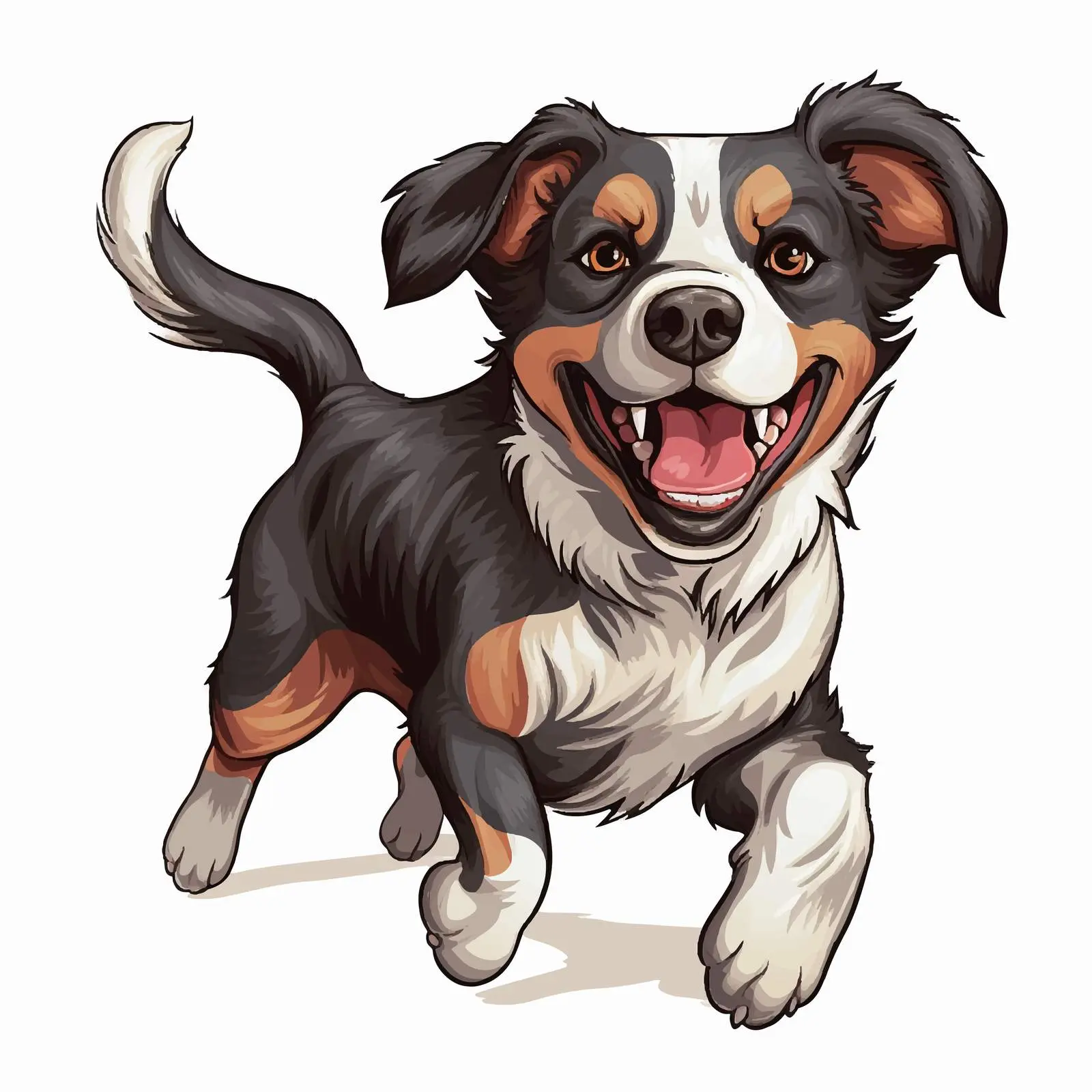 Cheerful Playful Dog Vector Cartoon Illustration — free download from Dotvec