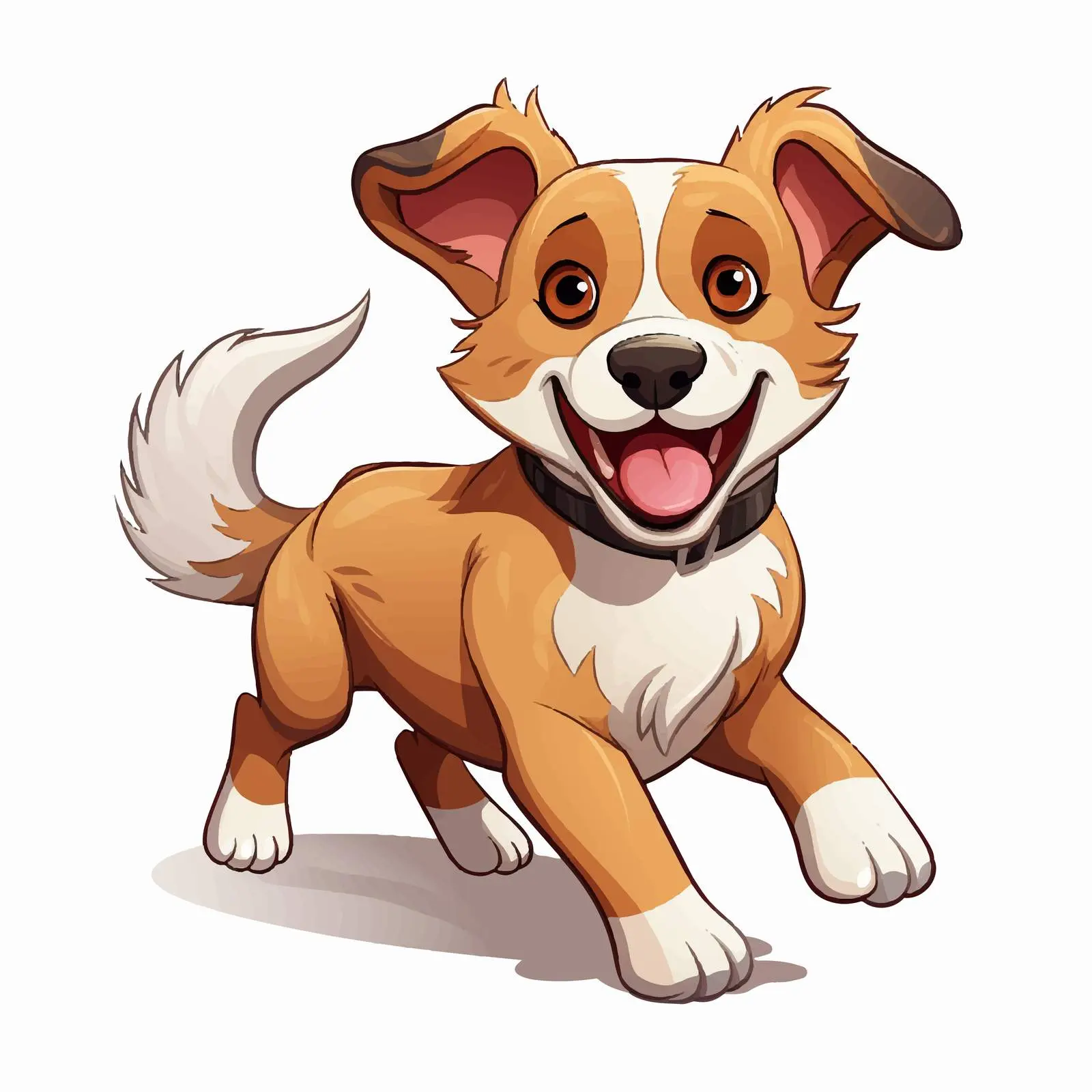 Cheerful Playful Dog Cartoon Vector Drawing — free download from Dotvec
