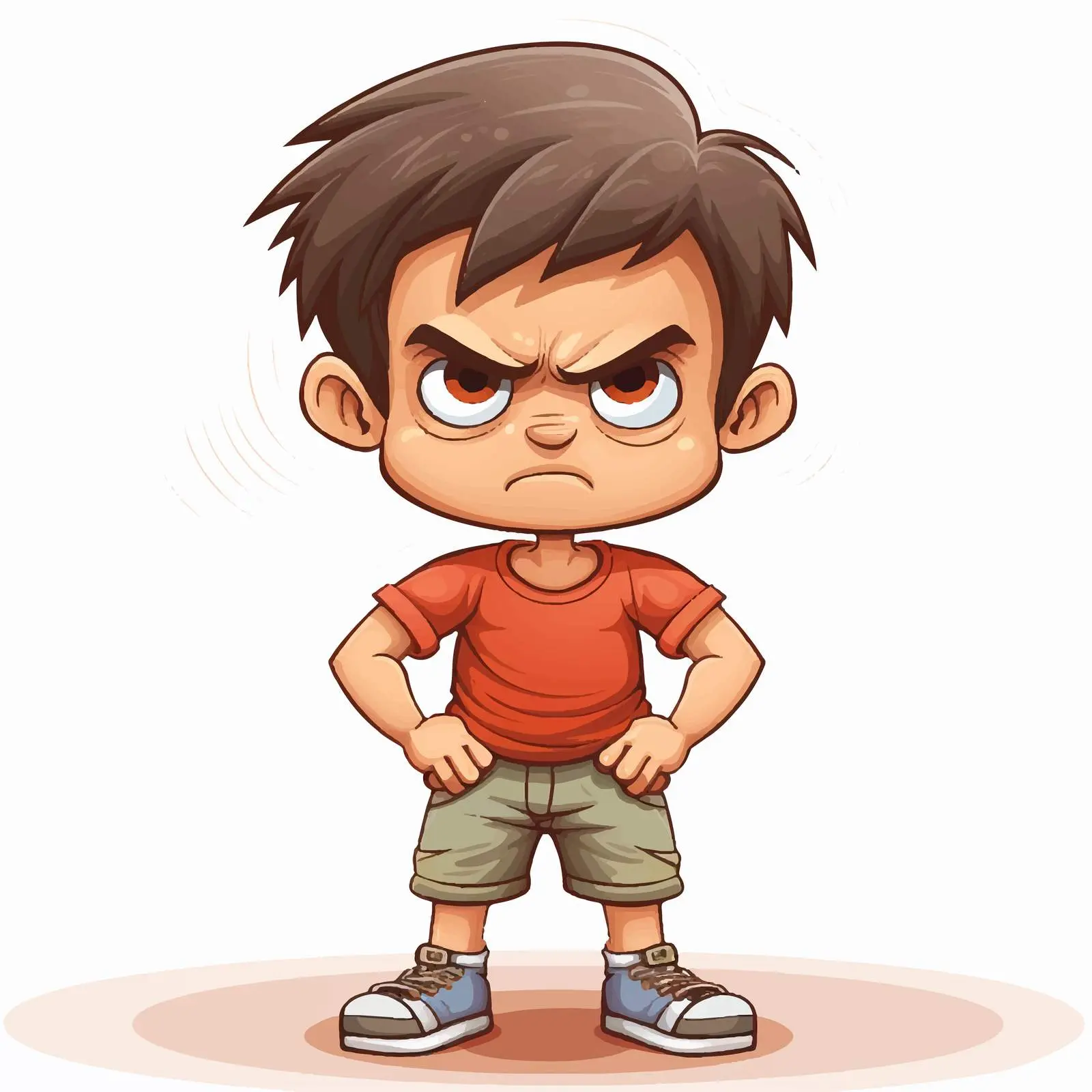 Angry Cartoon Boy Vector Graphic — free download from Dotvec