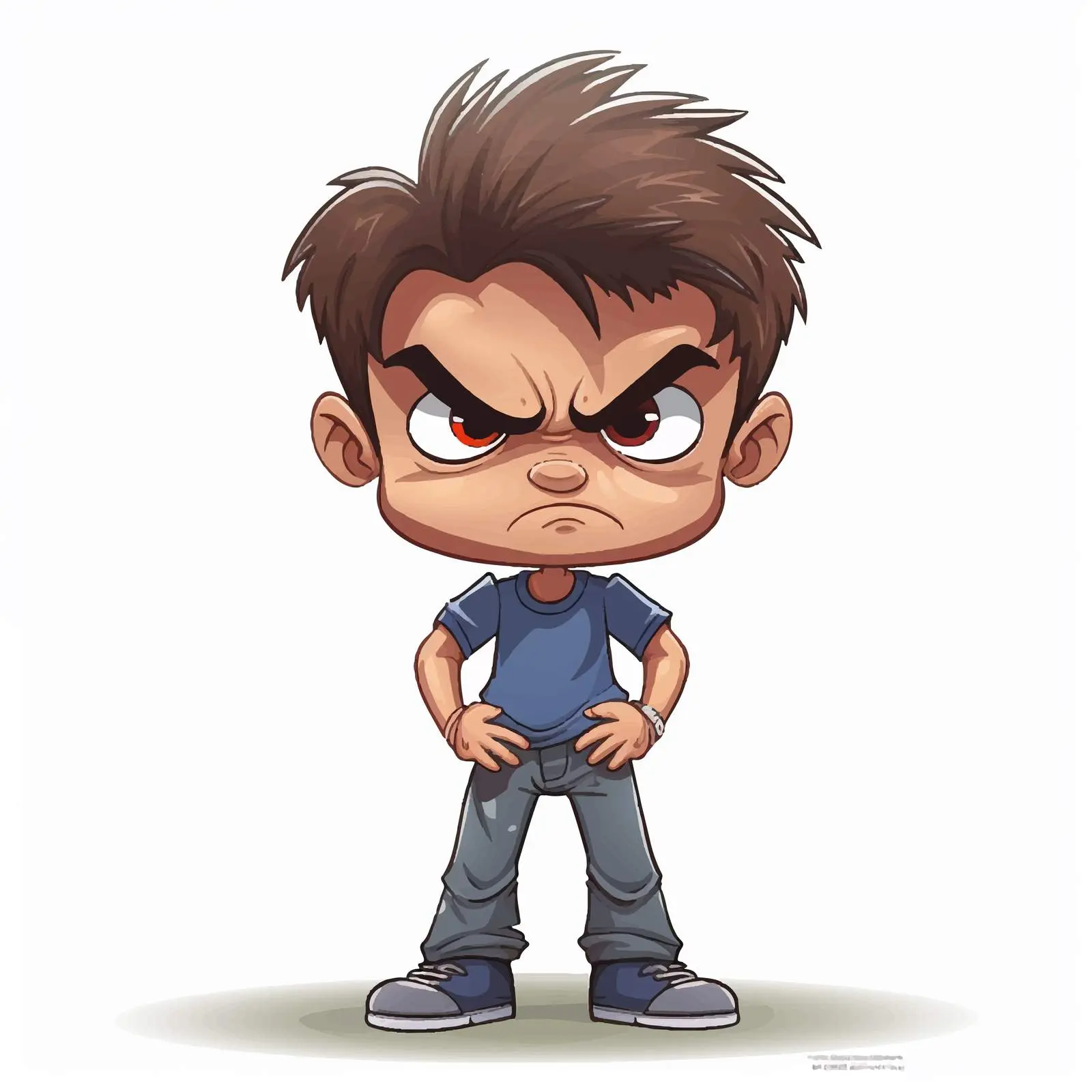 Angry Cartoon Boy Vector Graphic — free download from Dotvec