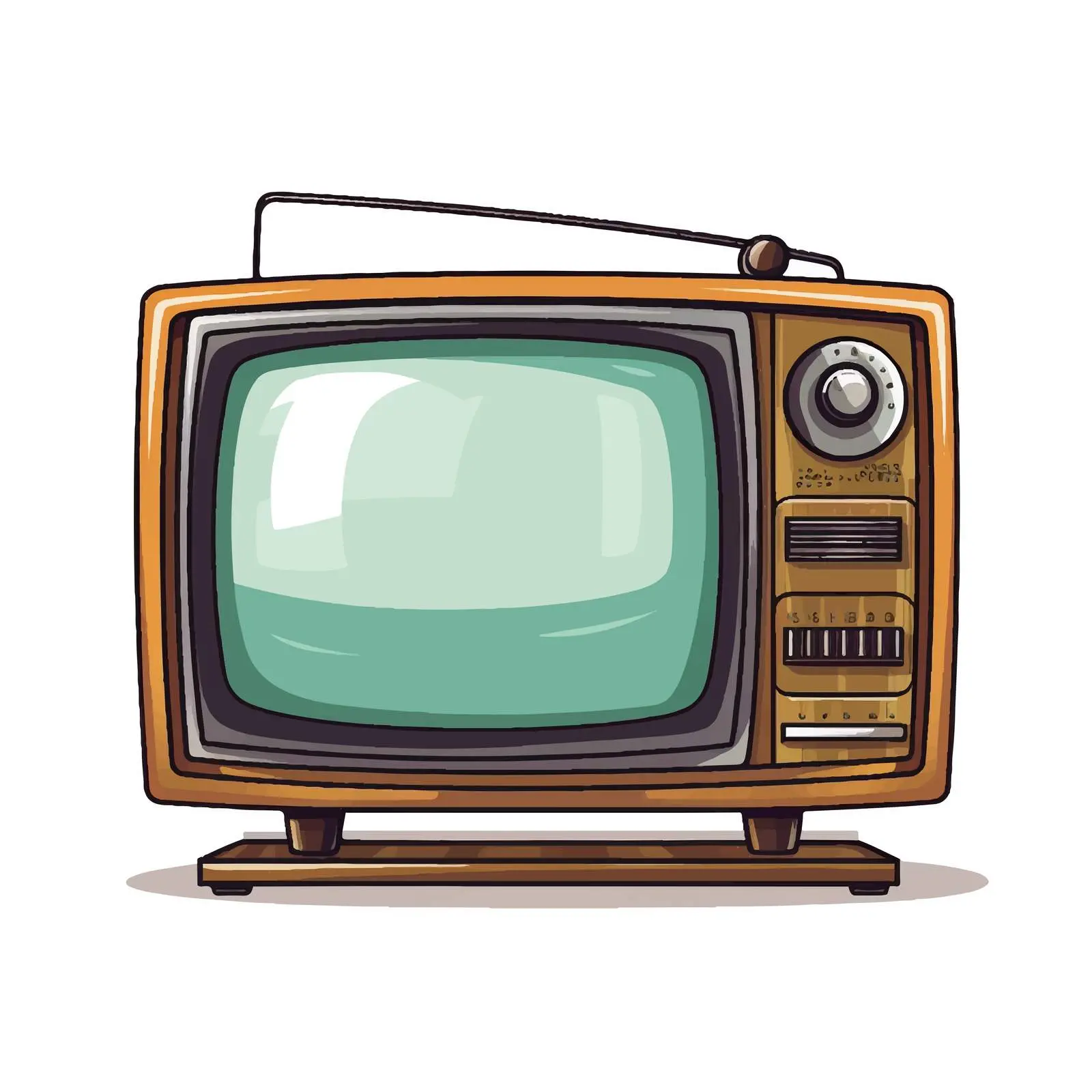 Classic Vintage TV Vector Graphic — free download from Dotvec