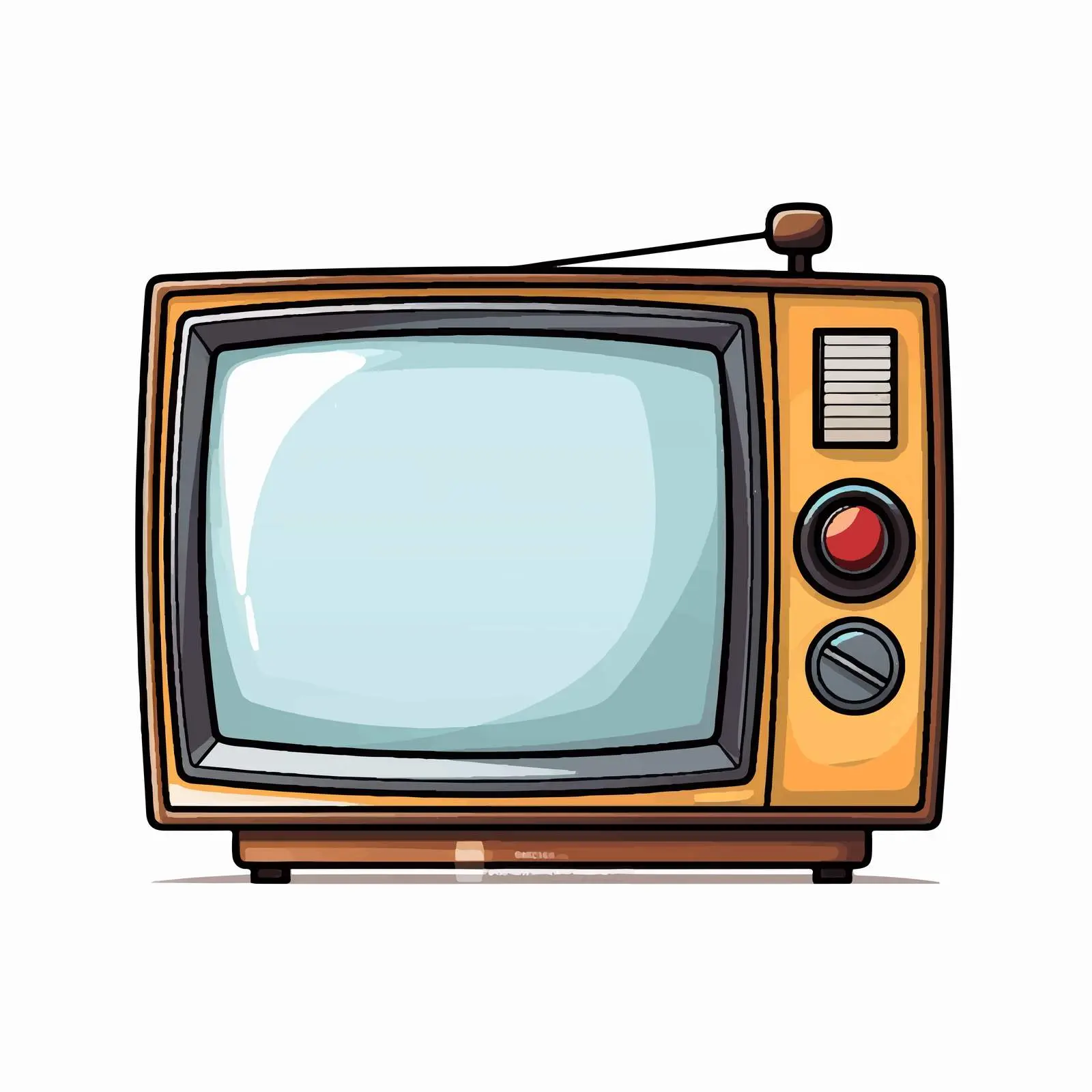 Classic Vintage TV Vector Graphic — free download from Dotvec