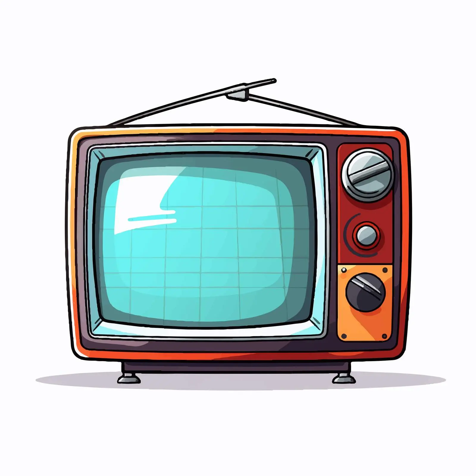 Vintage Cartoon Classic TV Vector Graphic — free download from Dotvec