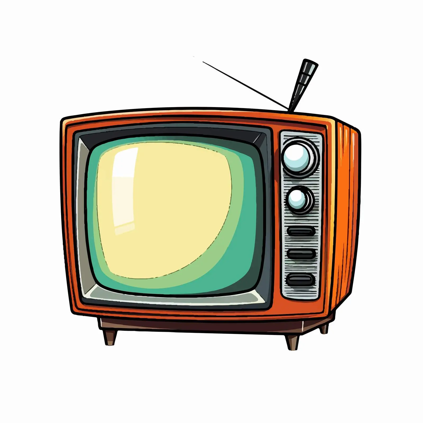 Classic Vintage TV Vector Graphic — free download from Dotvec