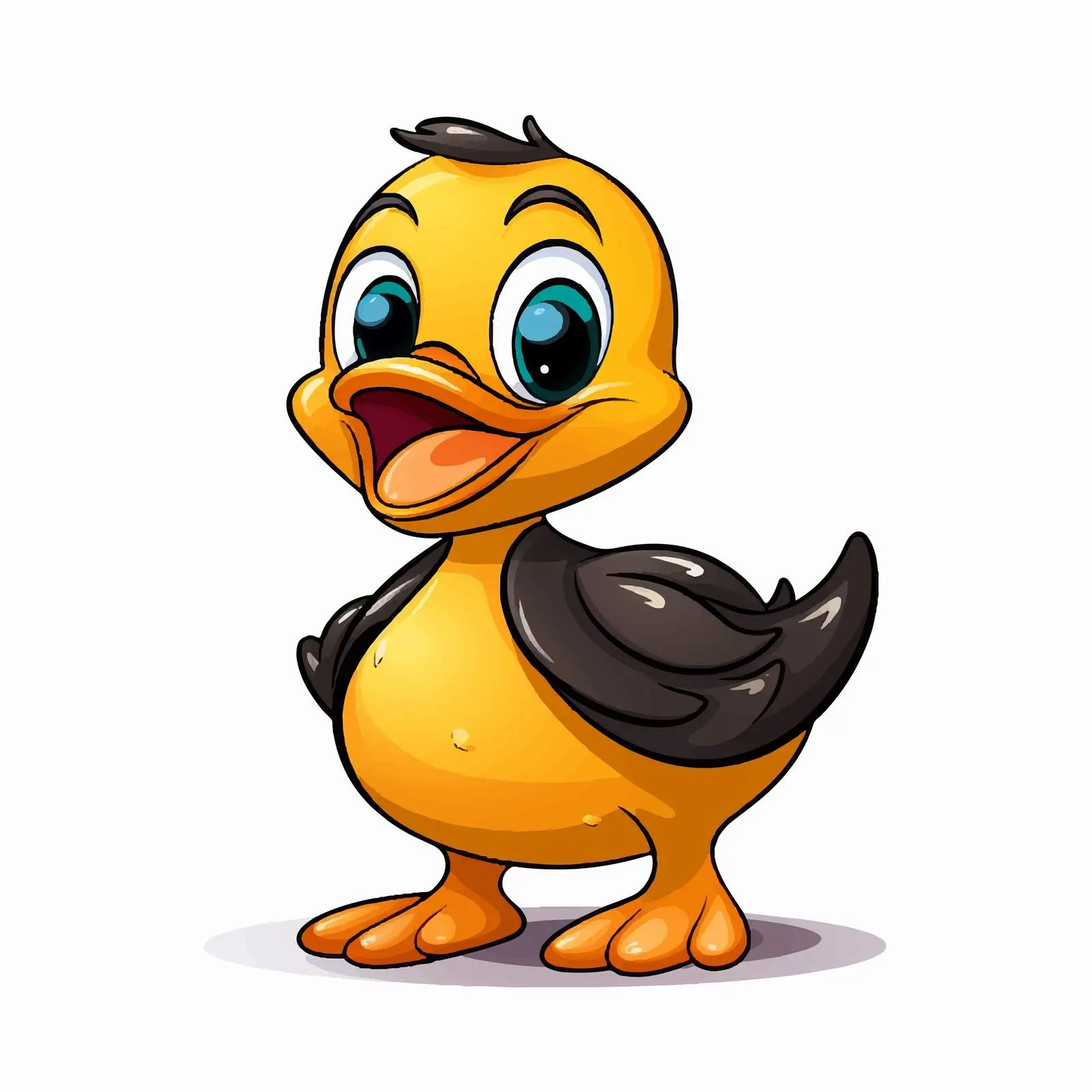 Cute Stylized Duck Vector Graphic — free download from Dotvec