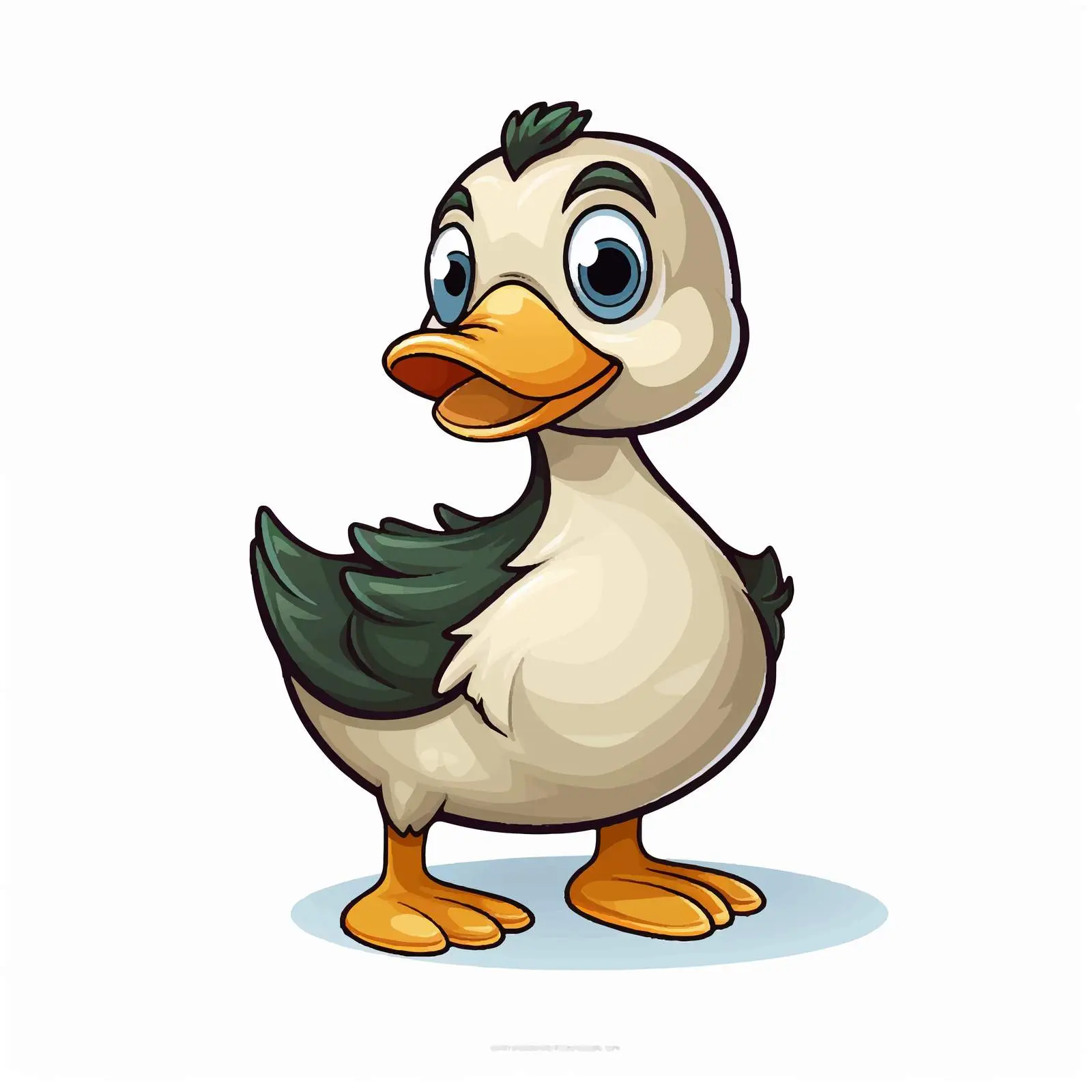 Cute Stylish Cartoon Duck Vector Graphic – free baby duck image from Dotvec