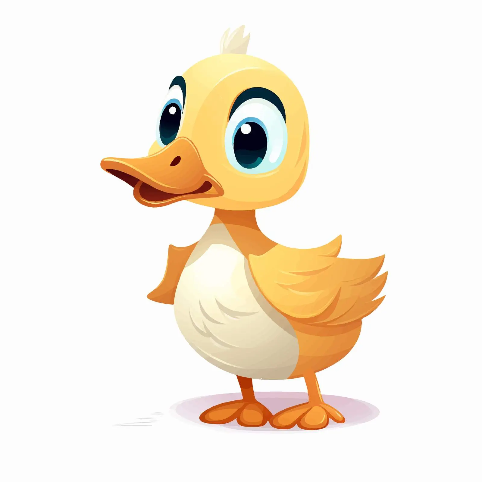 Cute Stylized Duck Vector Graphic – free playful duck image from Dotvec