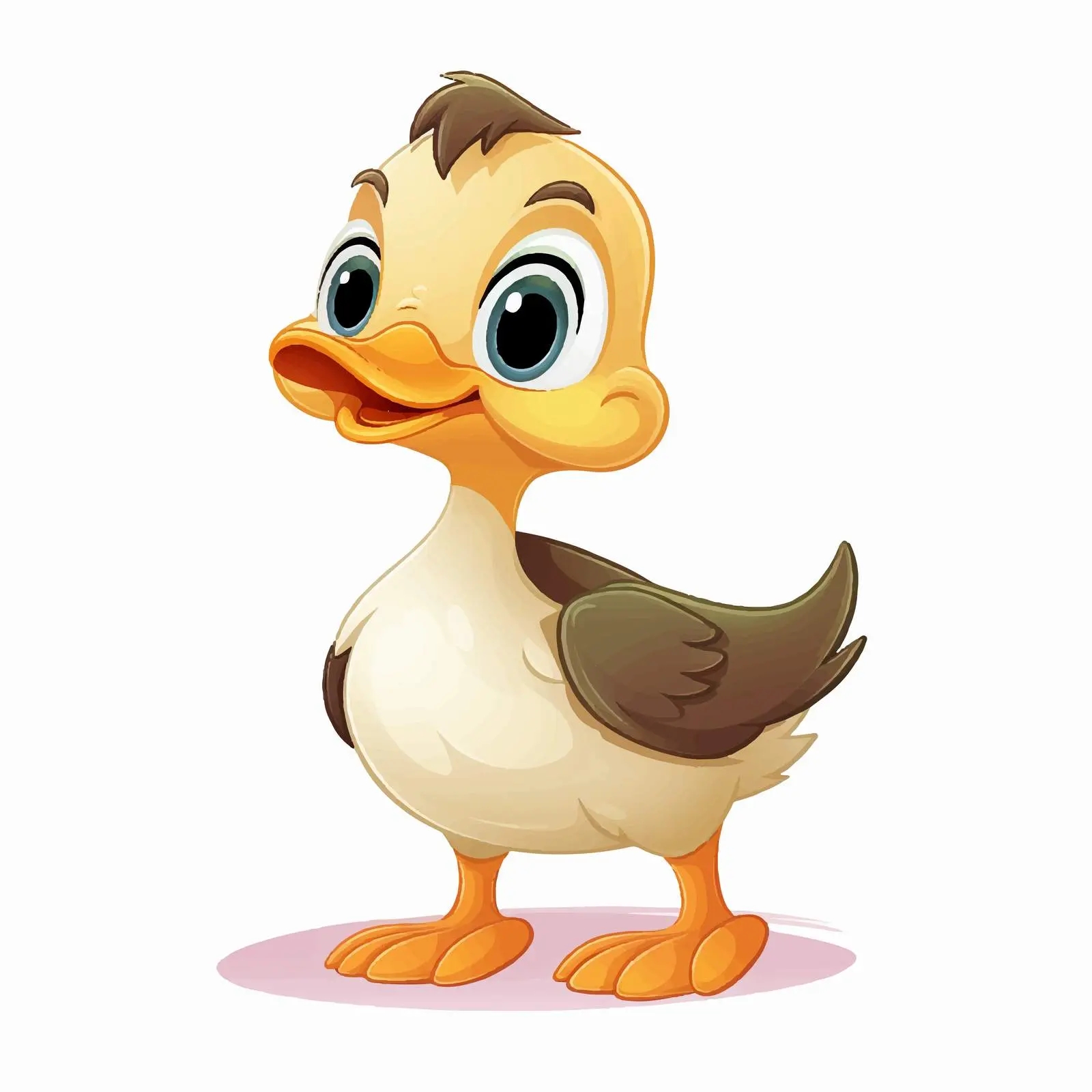 Cute Stylized Cartoon Duck Vector Graphic – free whimsical duck image from Dotvec