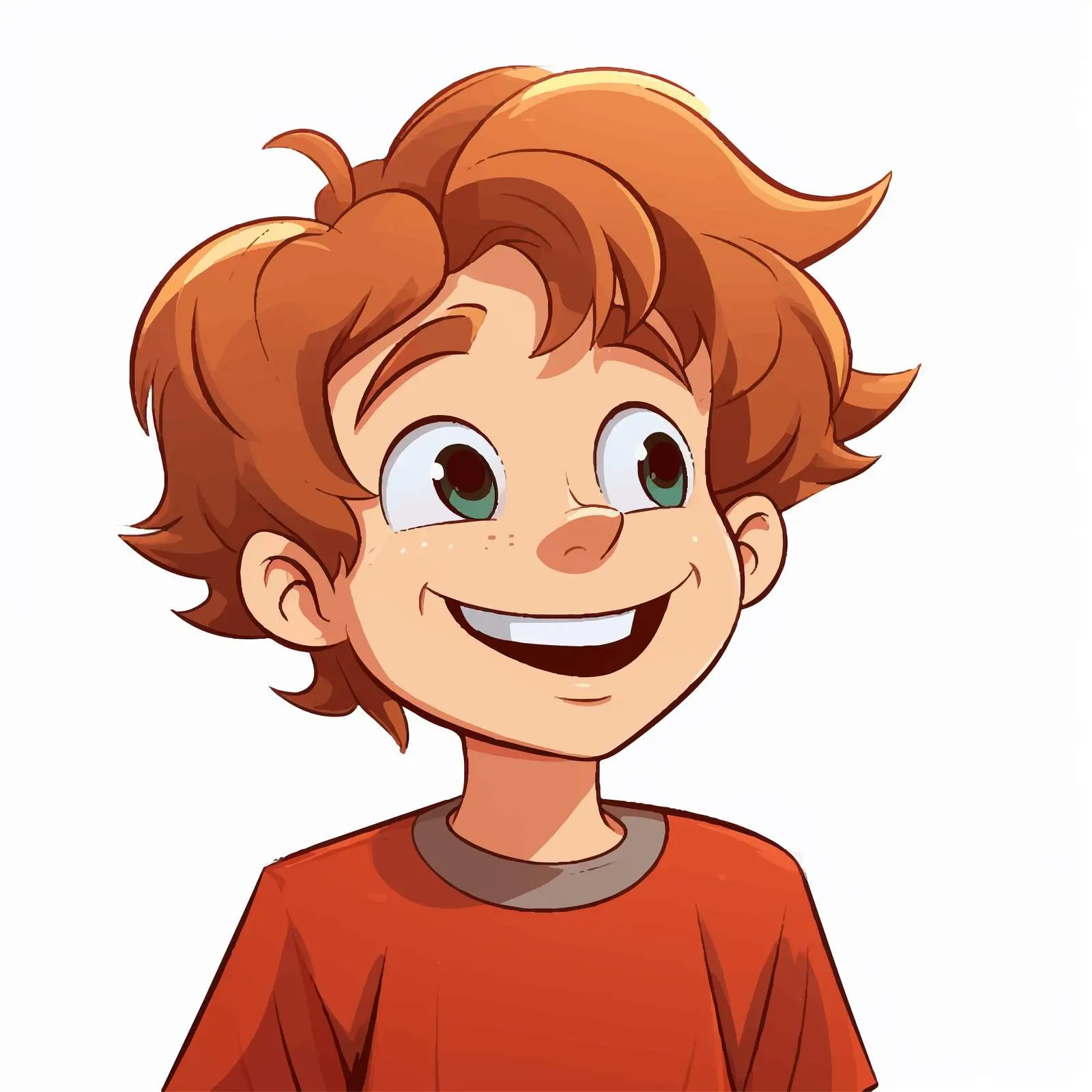 Happy Young Boy Vector Graphic Smiling – free playful boy image from Dotvec
