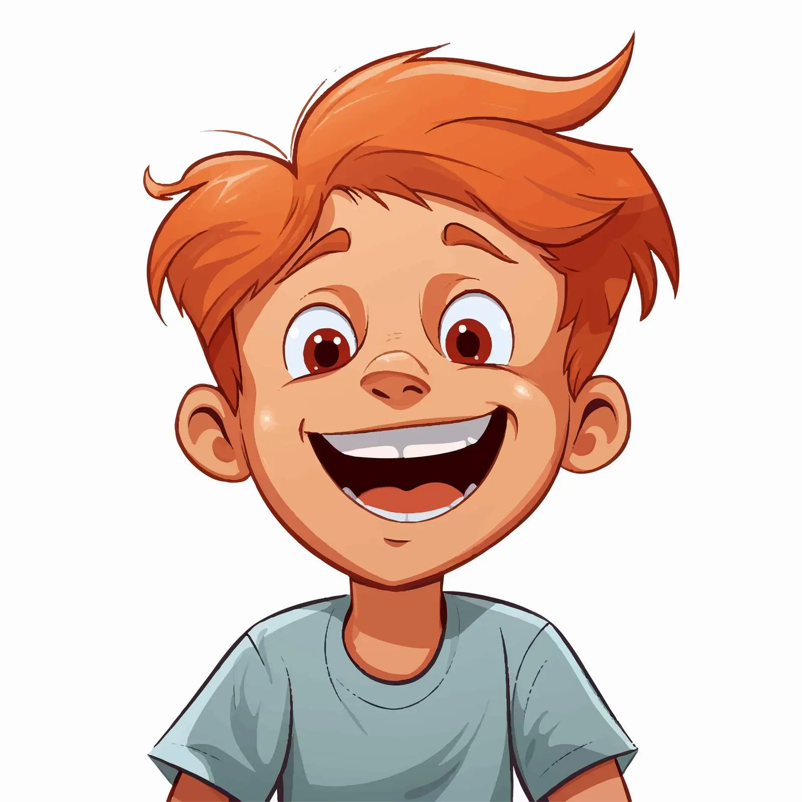 Happy Young Boy Smiling Vector Graphic — free download from Dotvec