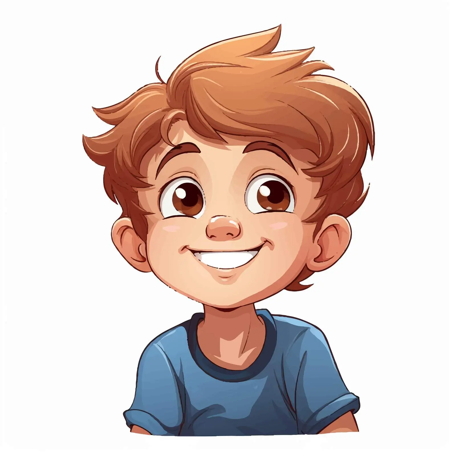 Happy Young Boy Smiling Vector Graphic — free download from Dotvec