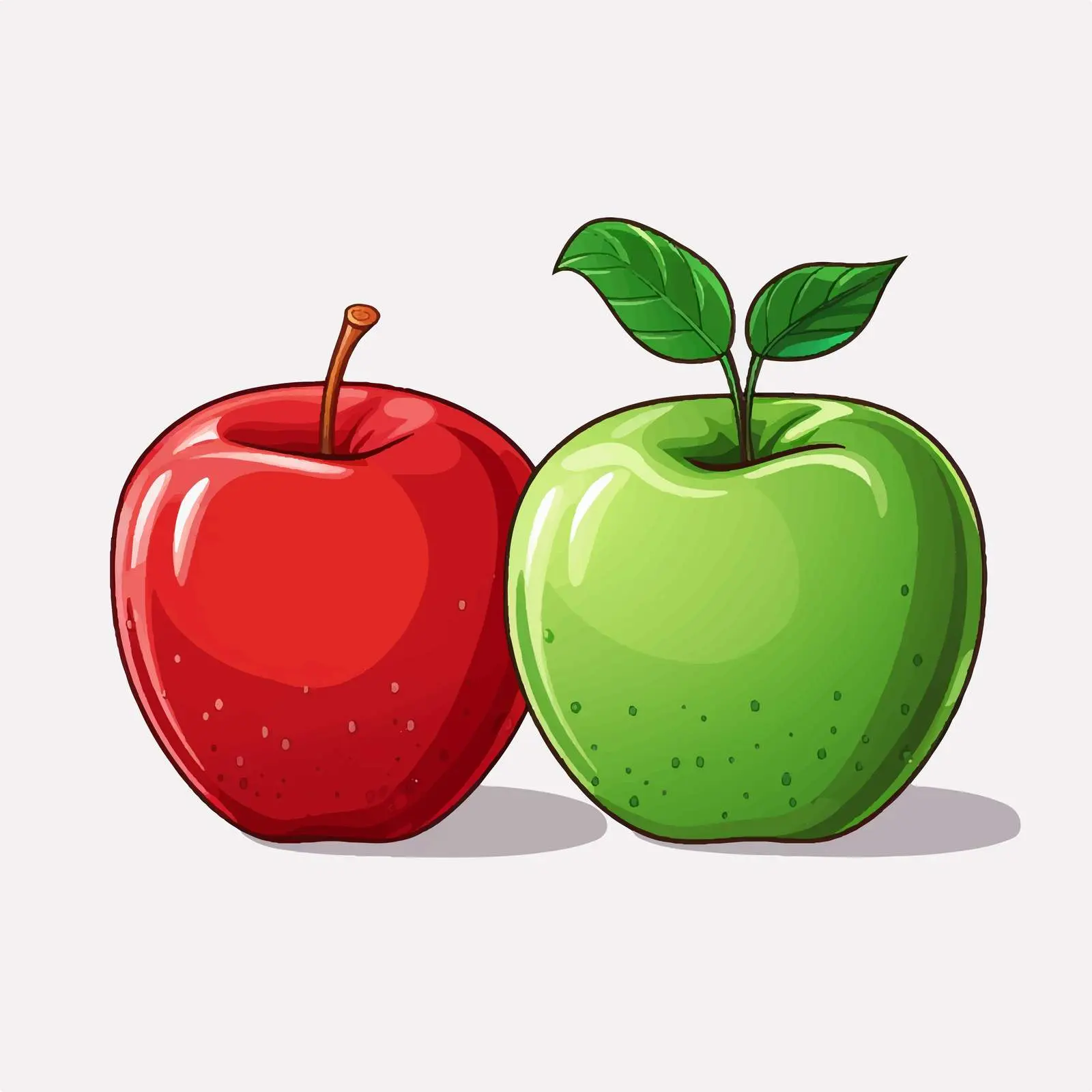Colorful Red and Green Apple Vector Graphic — free download from Dotvec