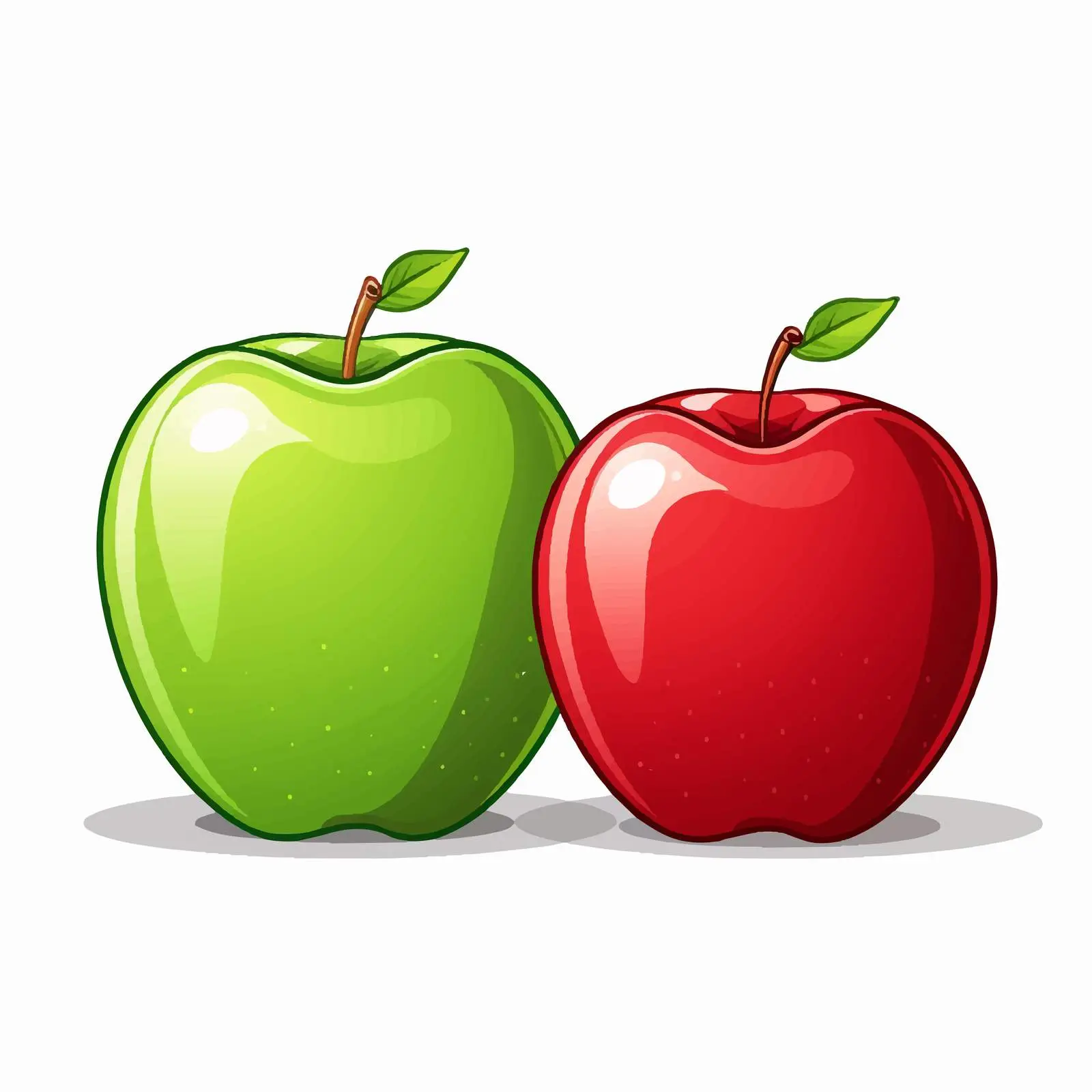 Red and Green Apples Vector Graphic — free download from Dotvec