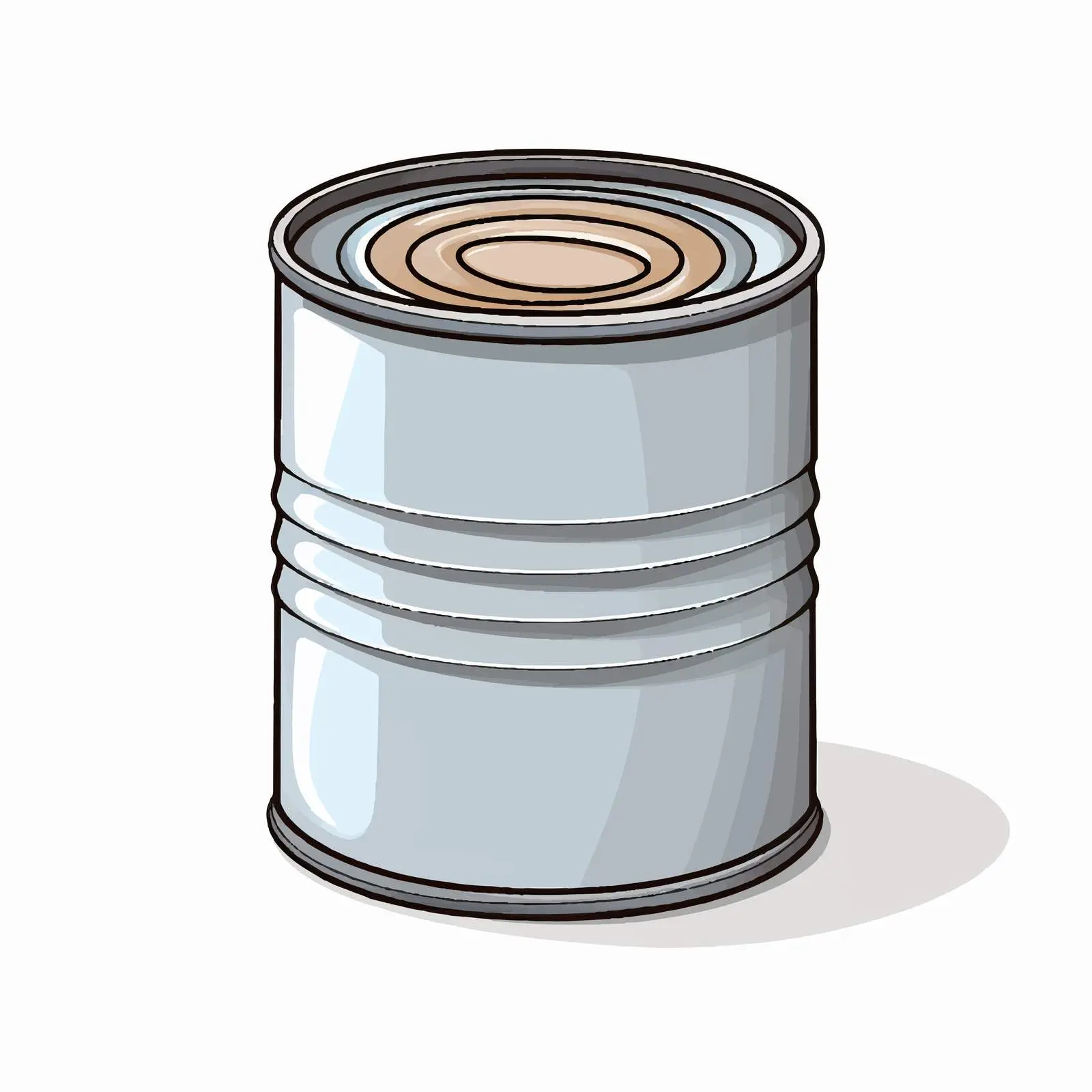 Tin Can Vector Graphic with Blank Label – free versatile graphic image from Dotvec