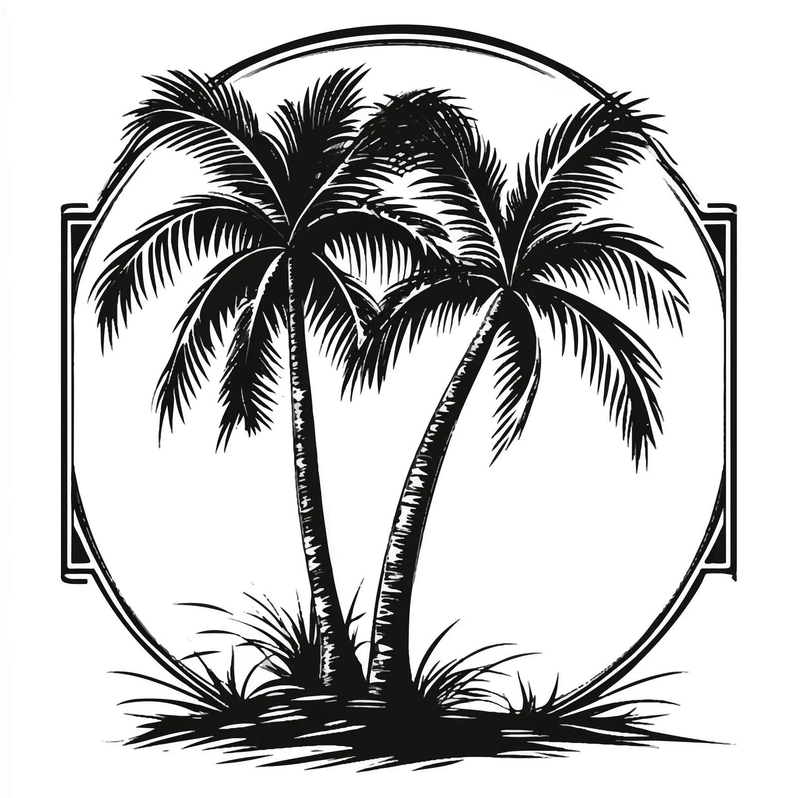 Flat Vector Palm Tree Set on White Background — free download from Dotvec