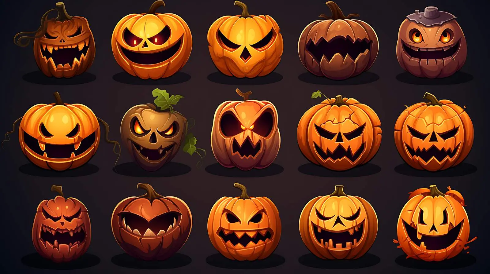 Halloween Pumpkin Vector Icon Set — free download from Dotvec