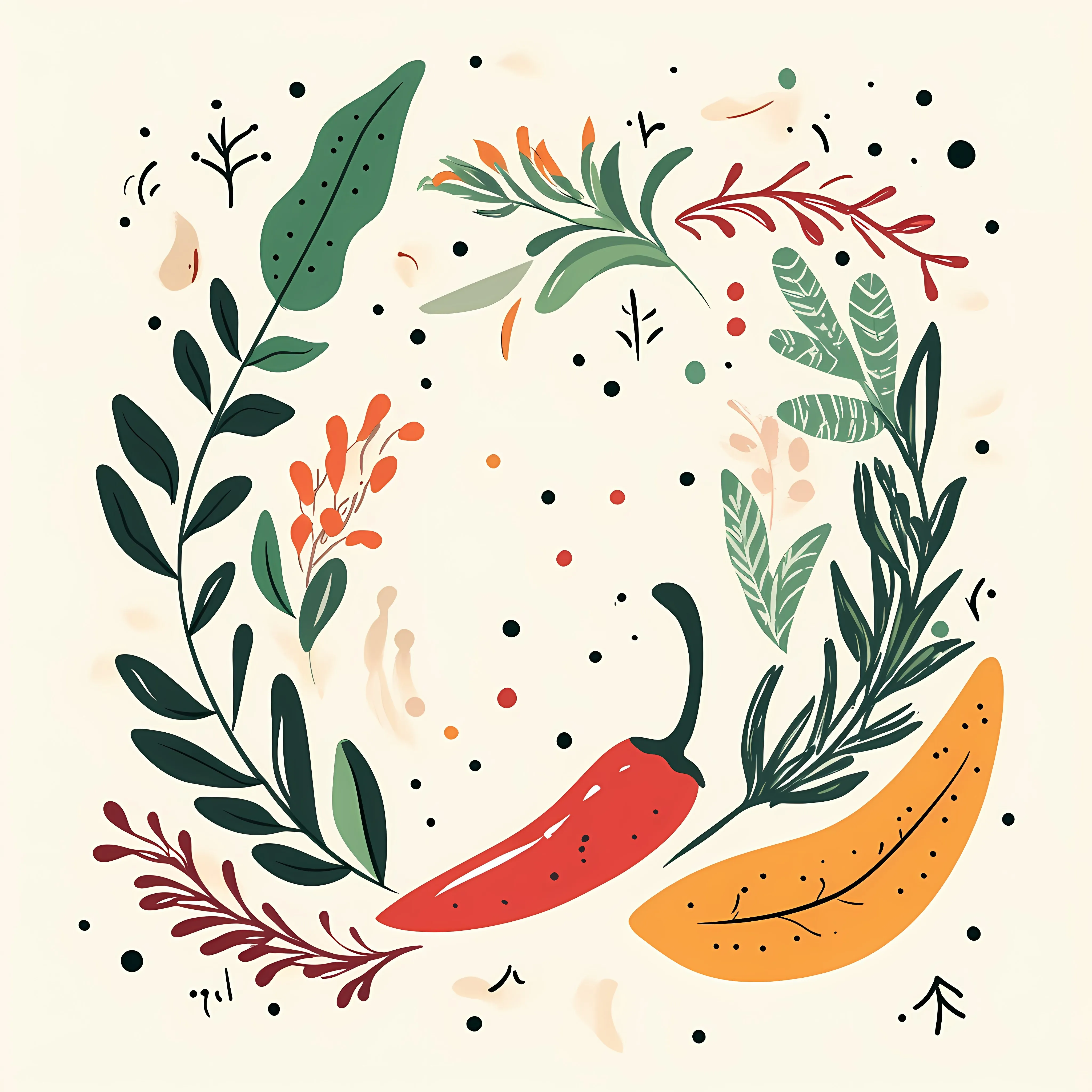 Hand Drawn Vector Illustration of Spicy Herb — free download from Dotvec