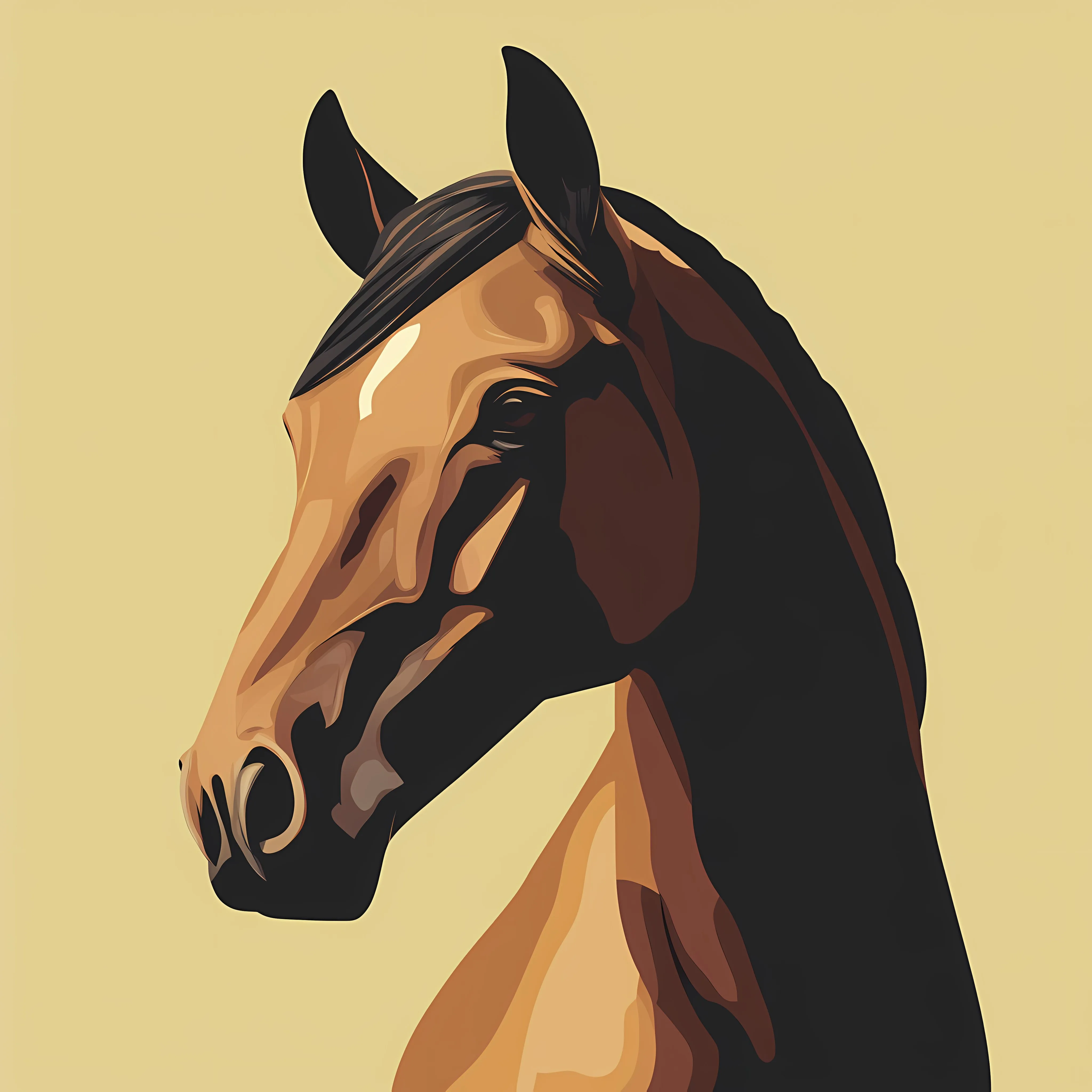 Flat Vector Illustration of a Horse — free download from Dotvec
