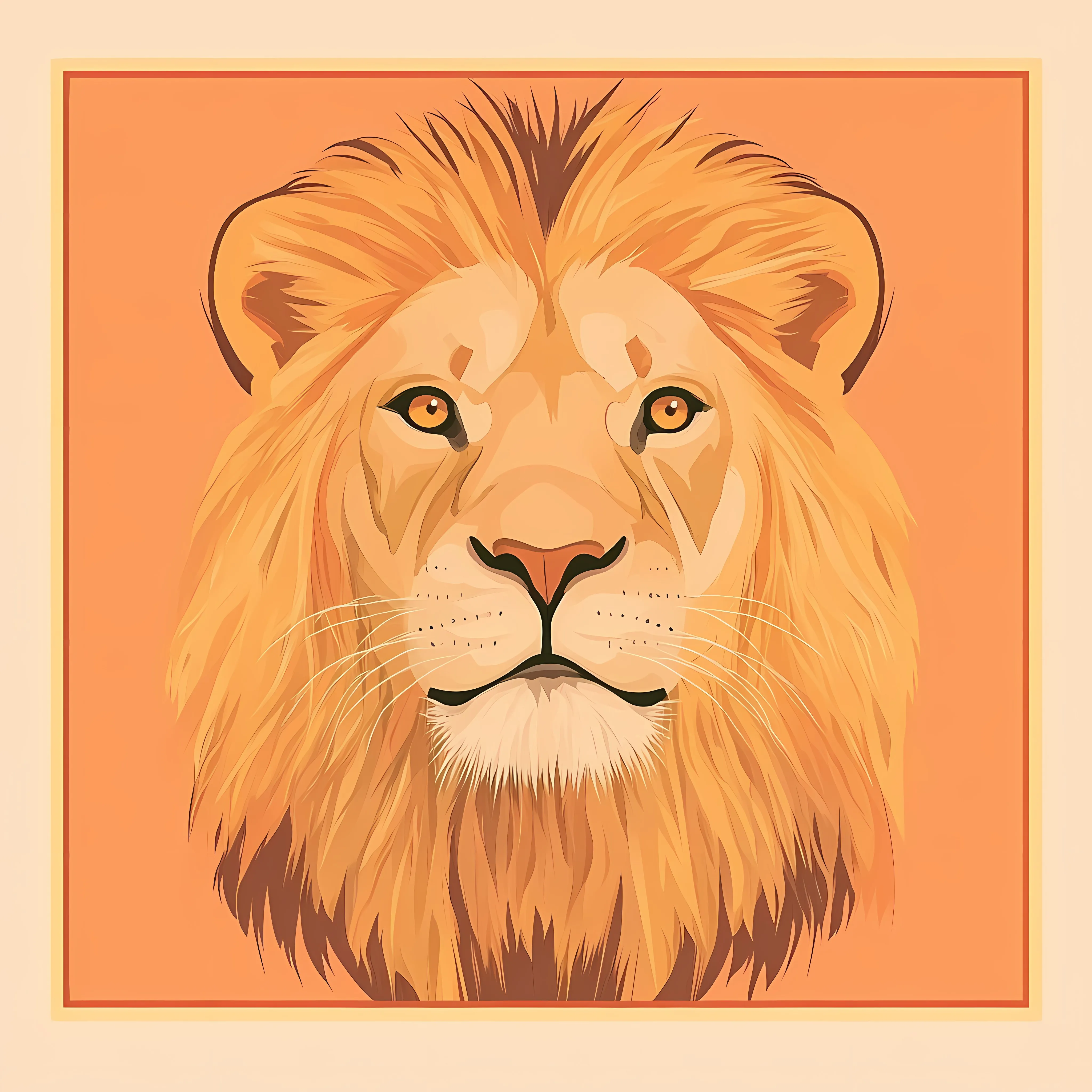 Flat Vector Illustration of a Lion — free download from Dotvec