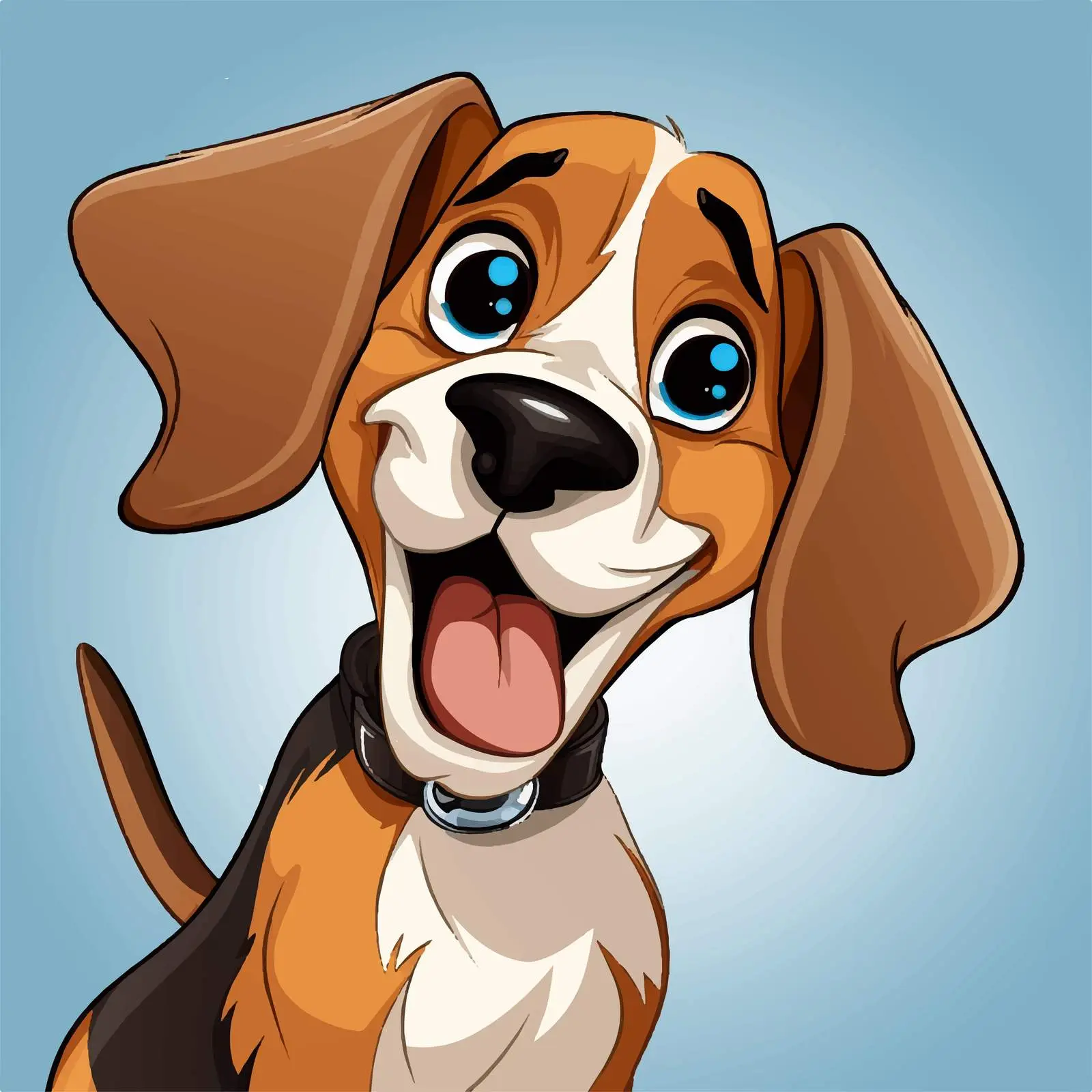 Cartoon Dog Face Vector Illustration — free download from Dotvec