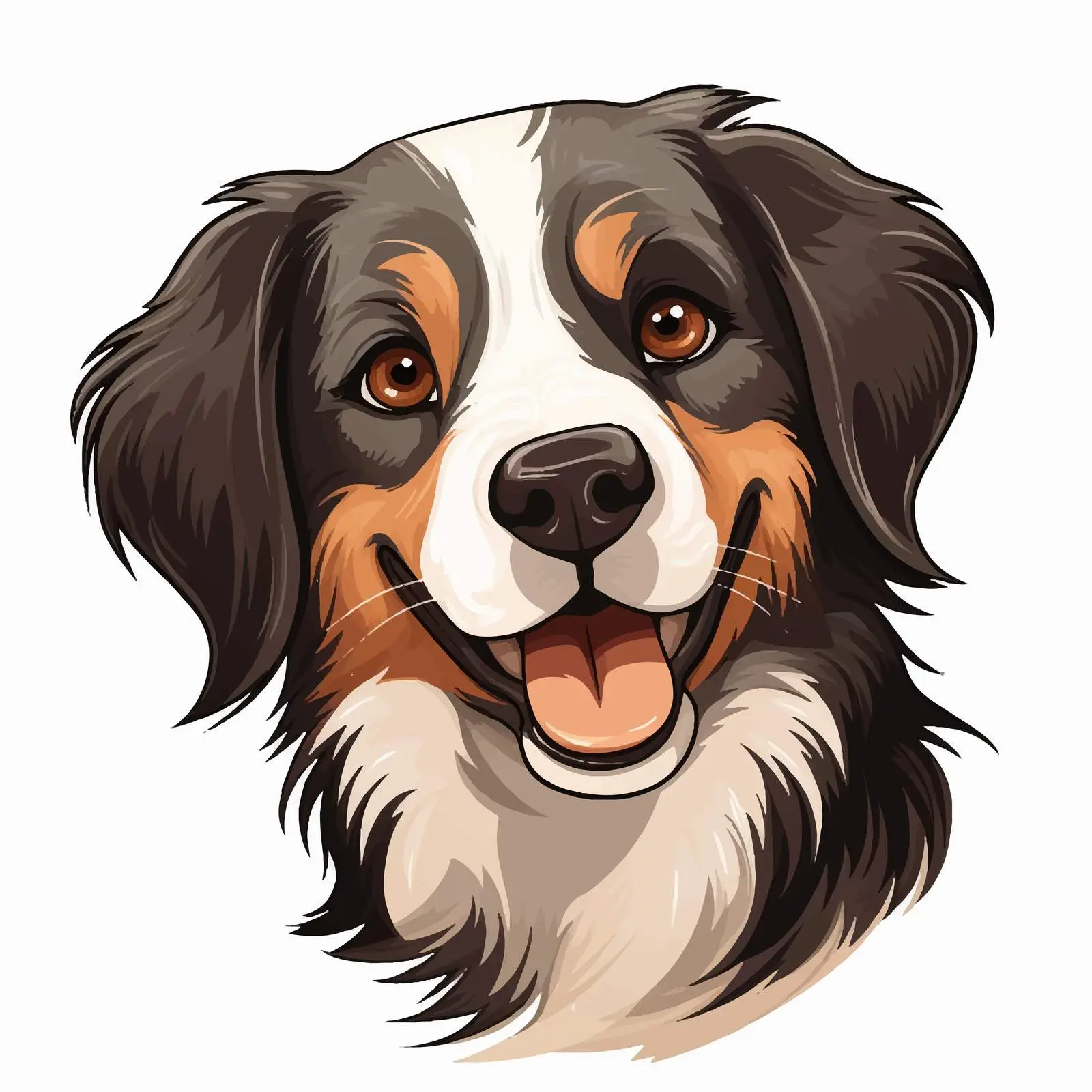 Cartoon Dog's Face Vector Illustration — free download from Dotvec